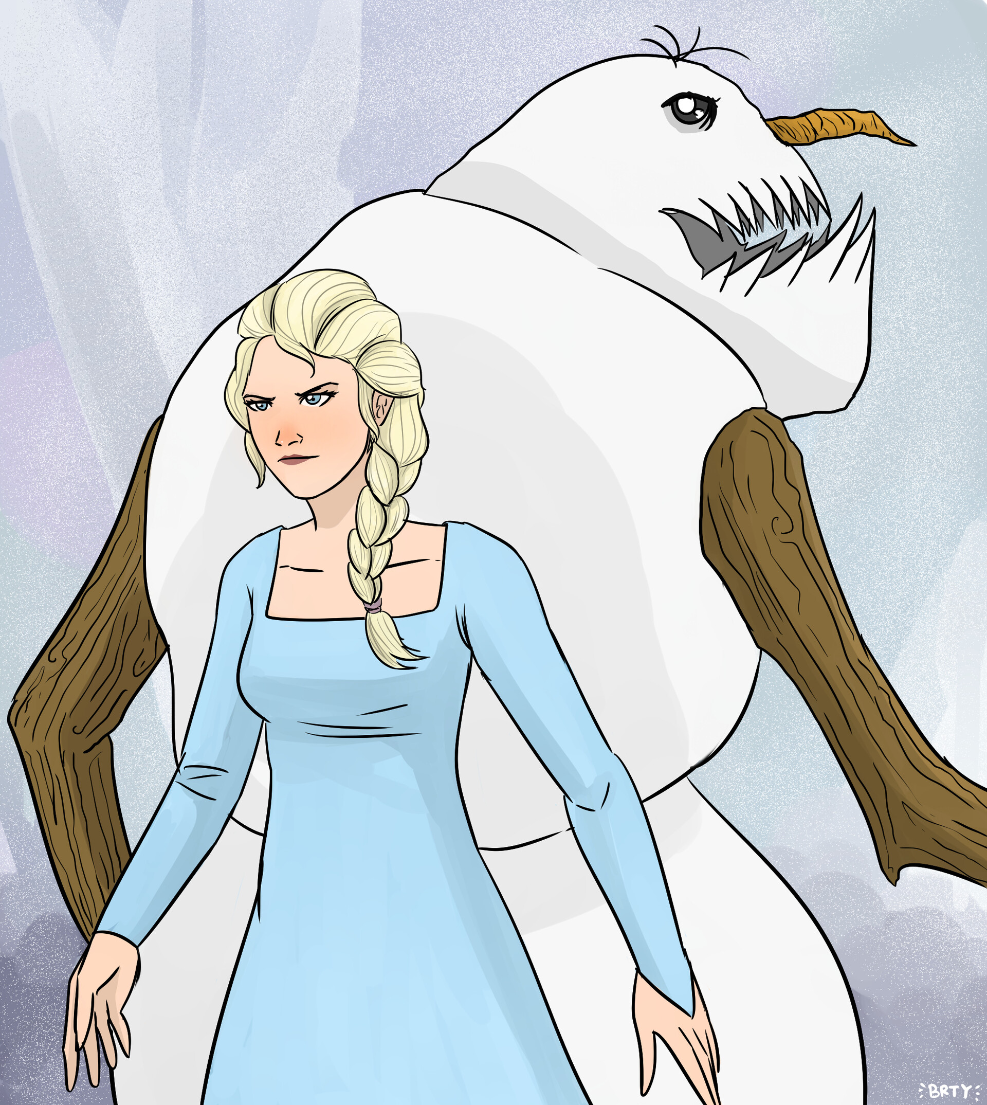 olaf as elsa