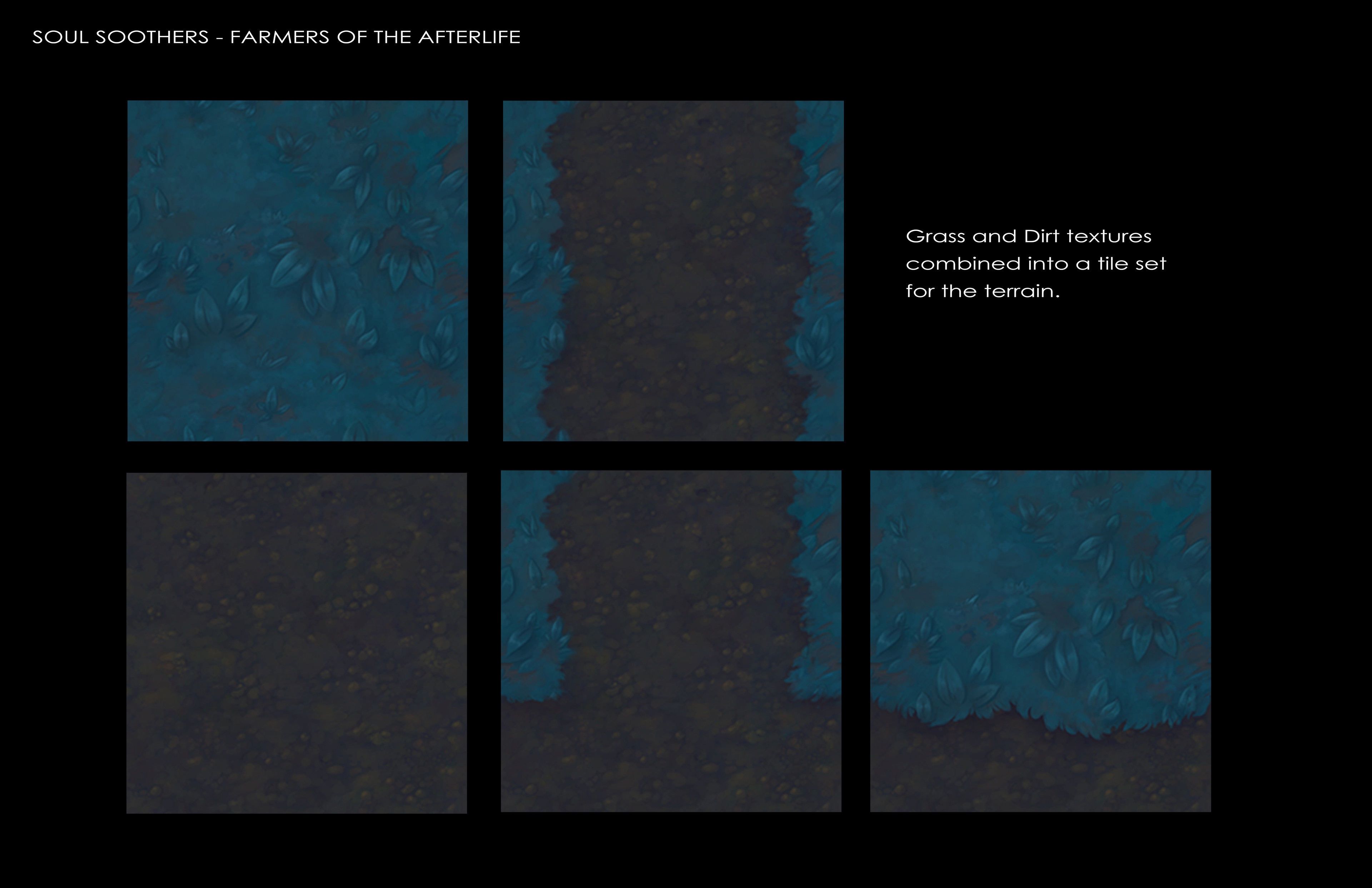 Tiling terrain textures.