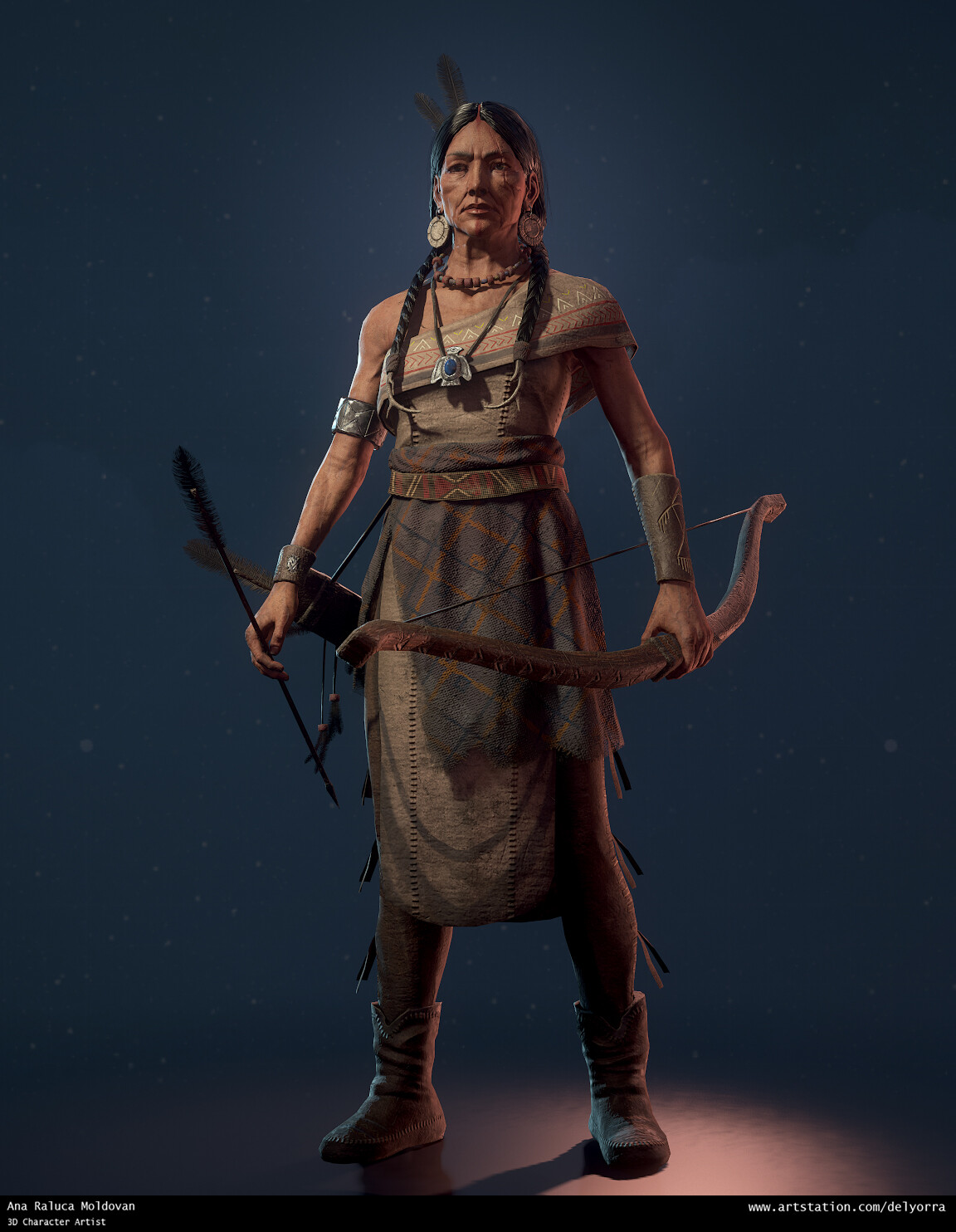 Artstation Native American Warrior Npc Ana Moldovan
