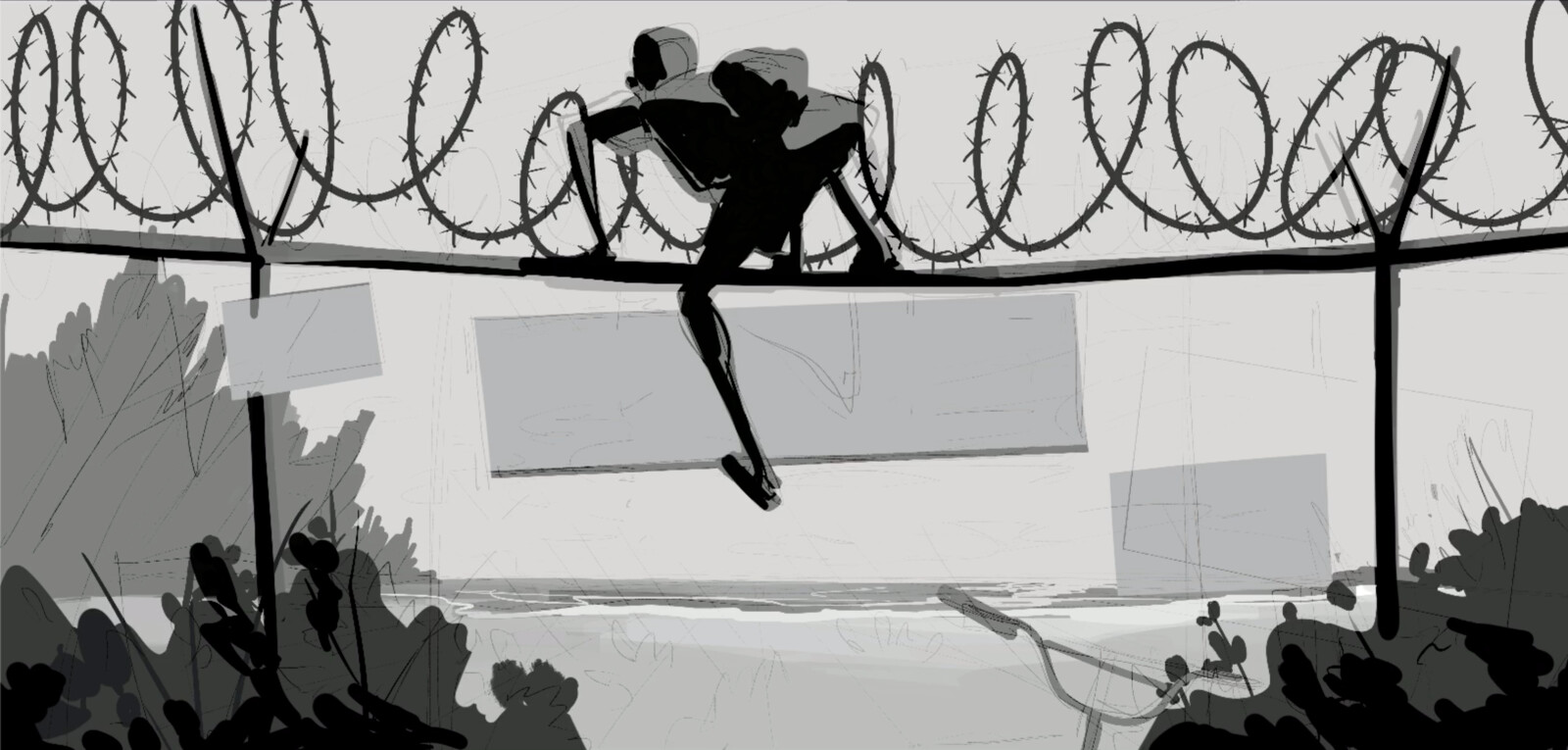 Fenced In  -  Second Draft Greyscale