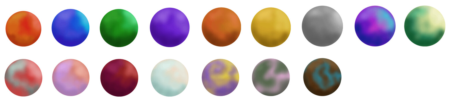 Planets made in Photoshop 