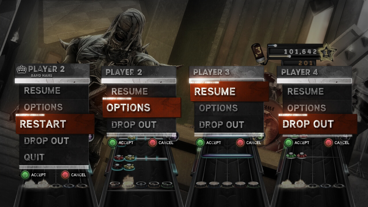 Rebecca Wallace Guitar Hero 7, UI Mockups