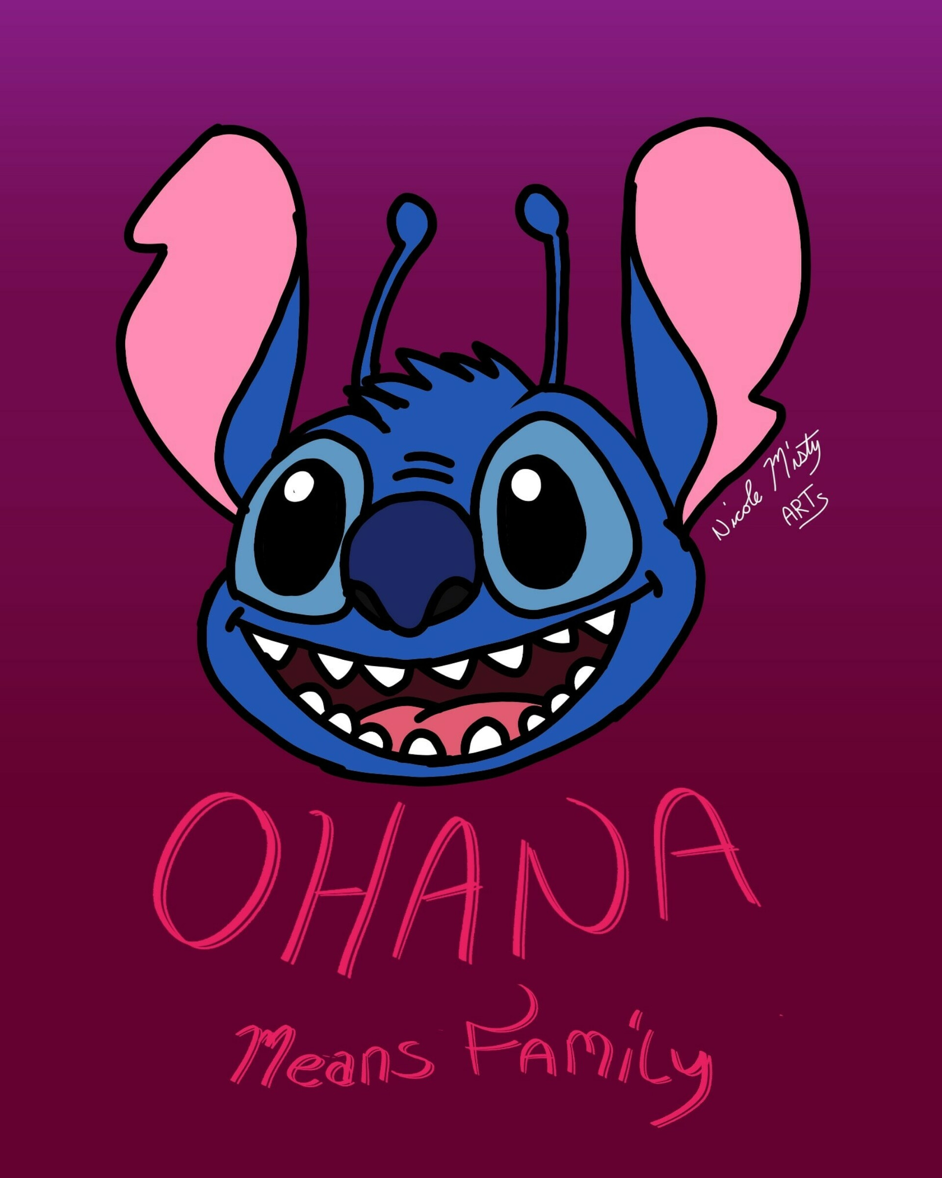 Vinyl Wall Sticker Baby Stitch Quote Ohana Lilo and Stitch Ohana means  family family means nobody gets left behind Family Wall Sticker Wall  Decoration Photo Wallpaper Decoration for Nursery Baby Room Playroom