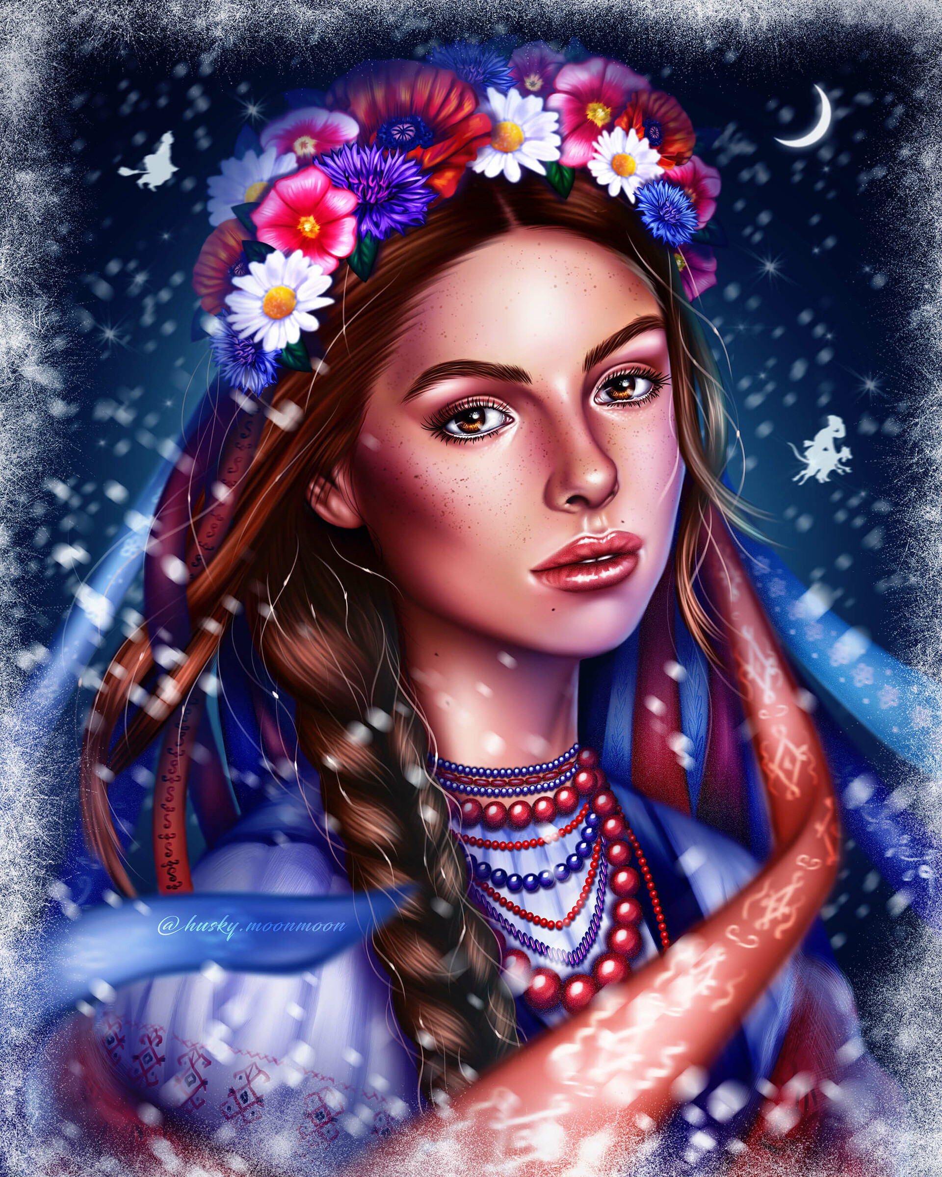 ArtStation - Oksana. Оксана (Ночь перед Рождеством).