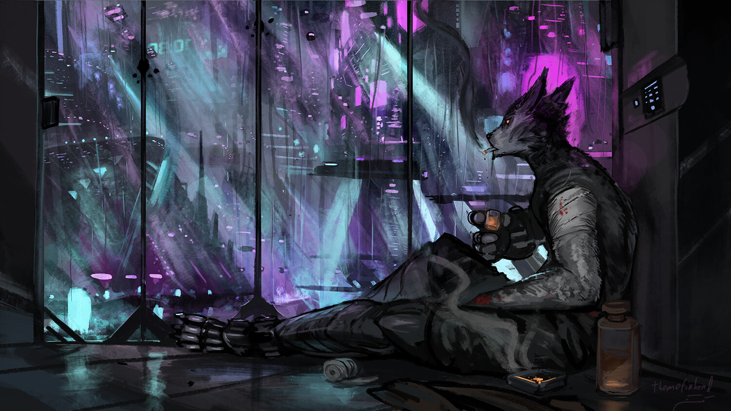 Its raining neon patreon