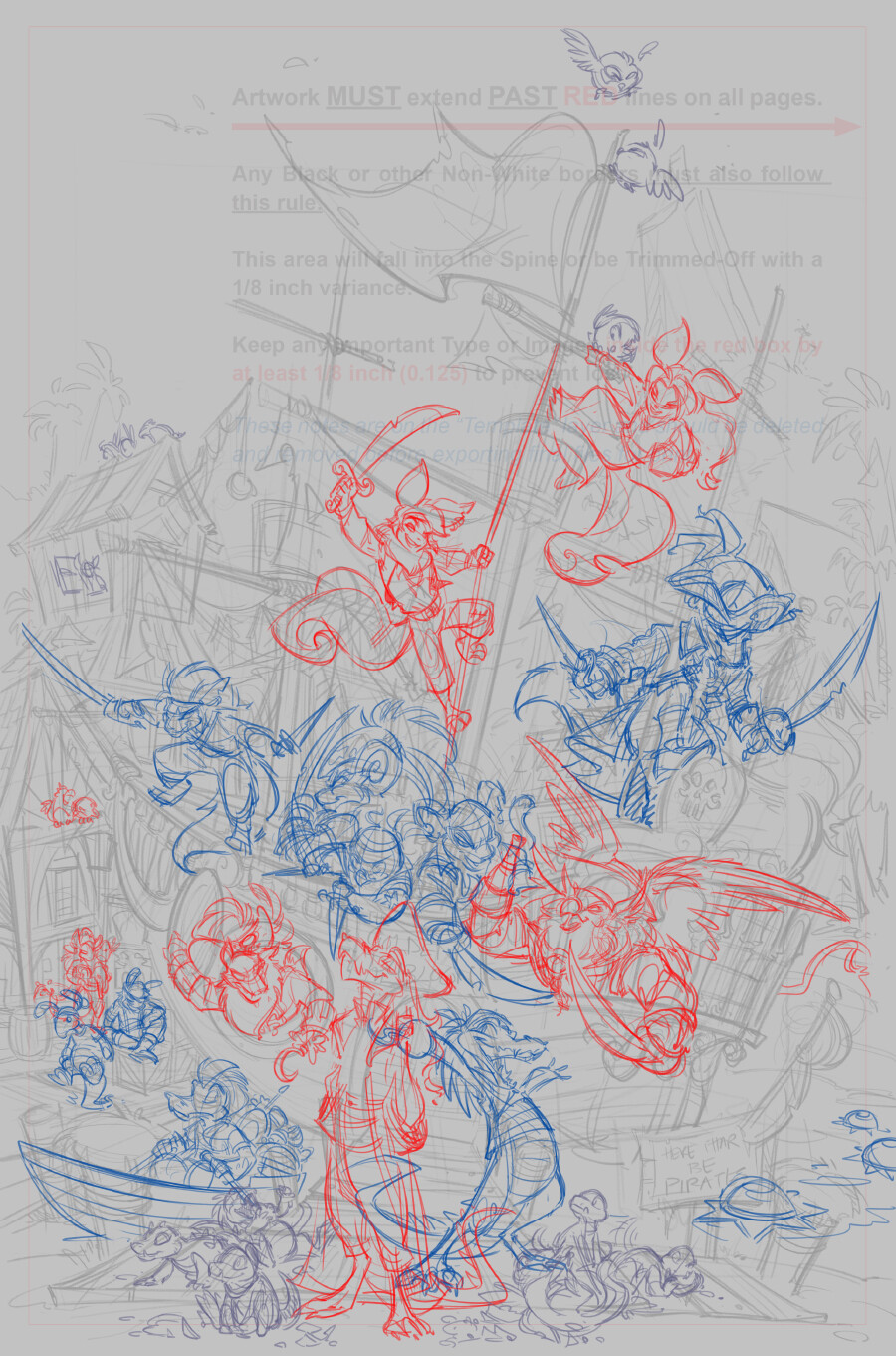 First pass of characters composition