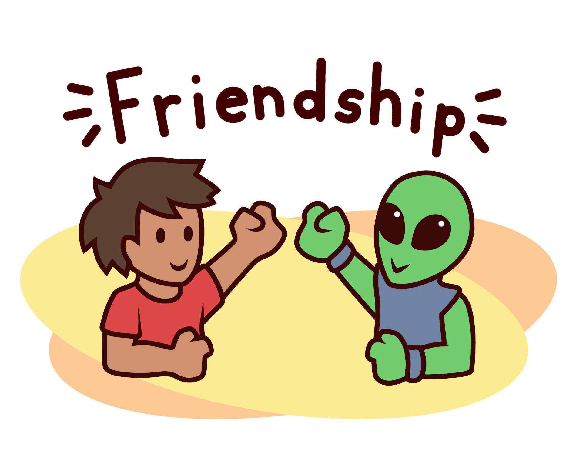 ArtStation Human & Alien Friendship Sticker