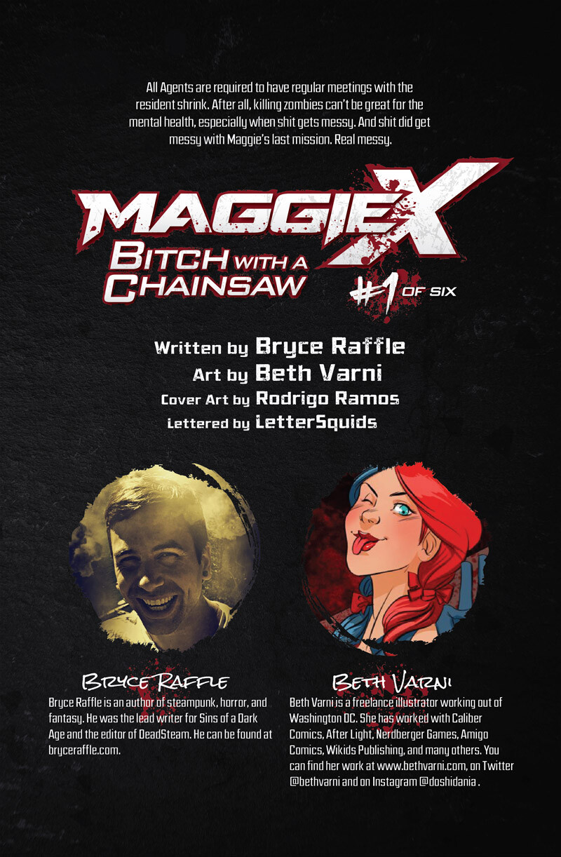 MaggieX #1 (Lettering and Interior Page Design)