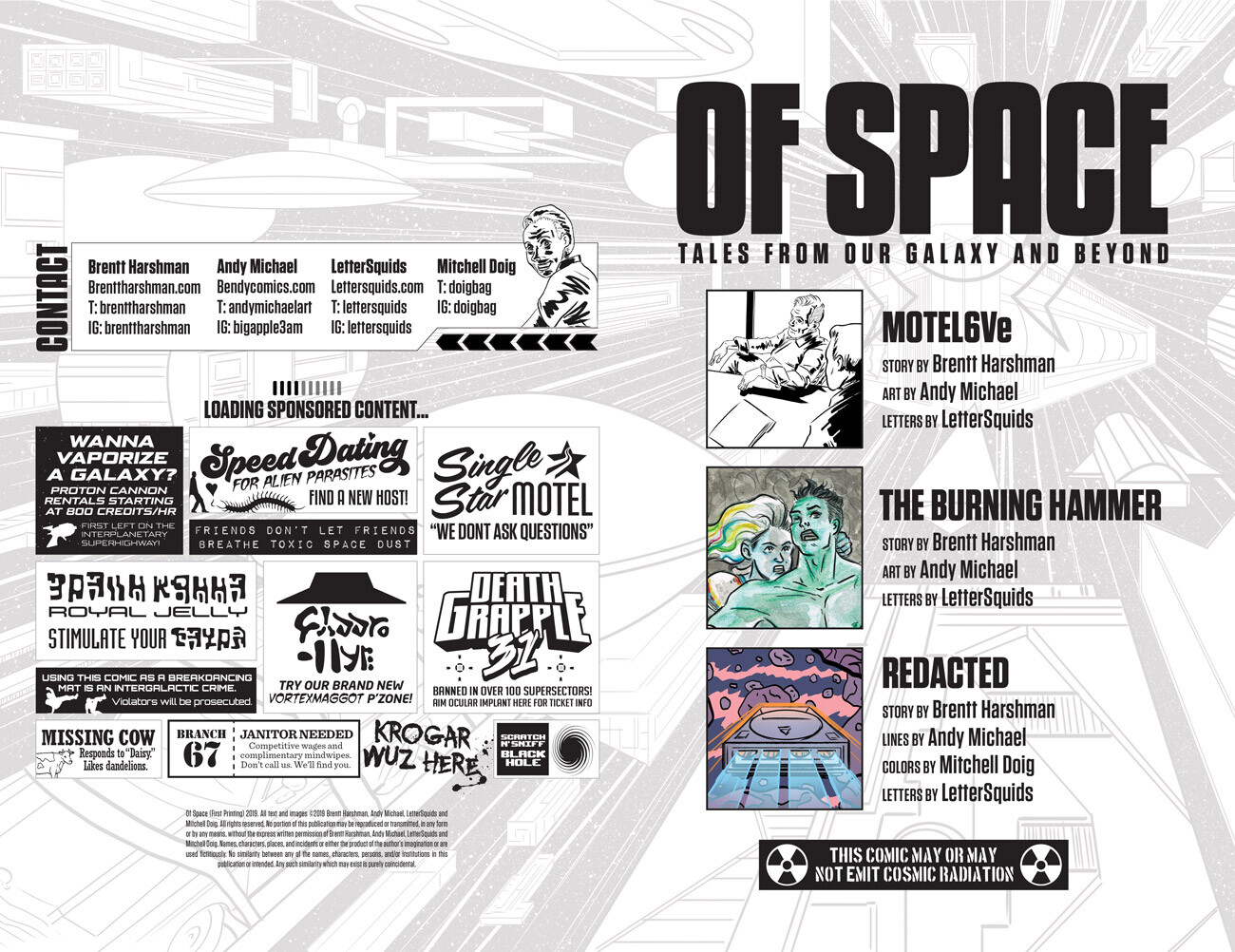 Of Space Anthology (Lettering and Interior Page Design)