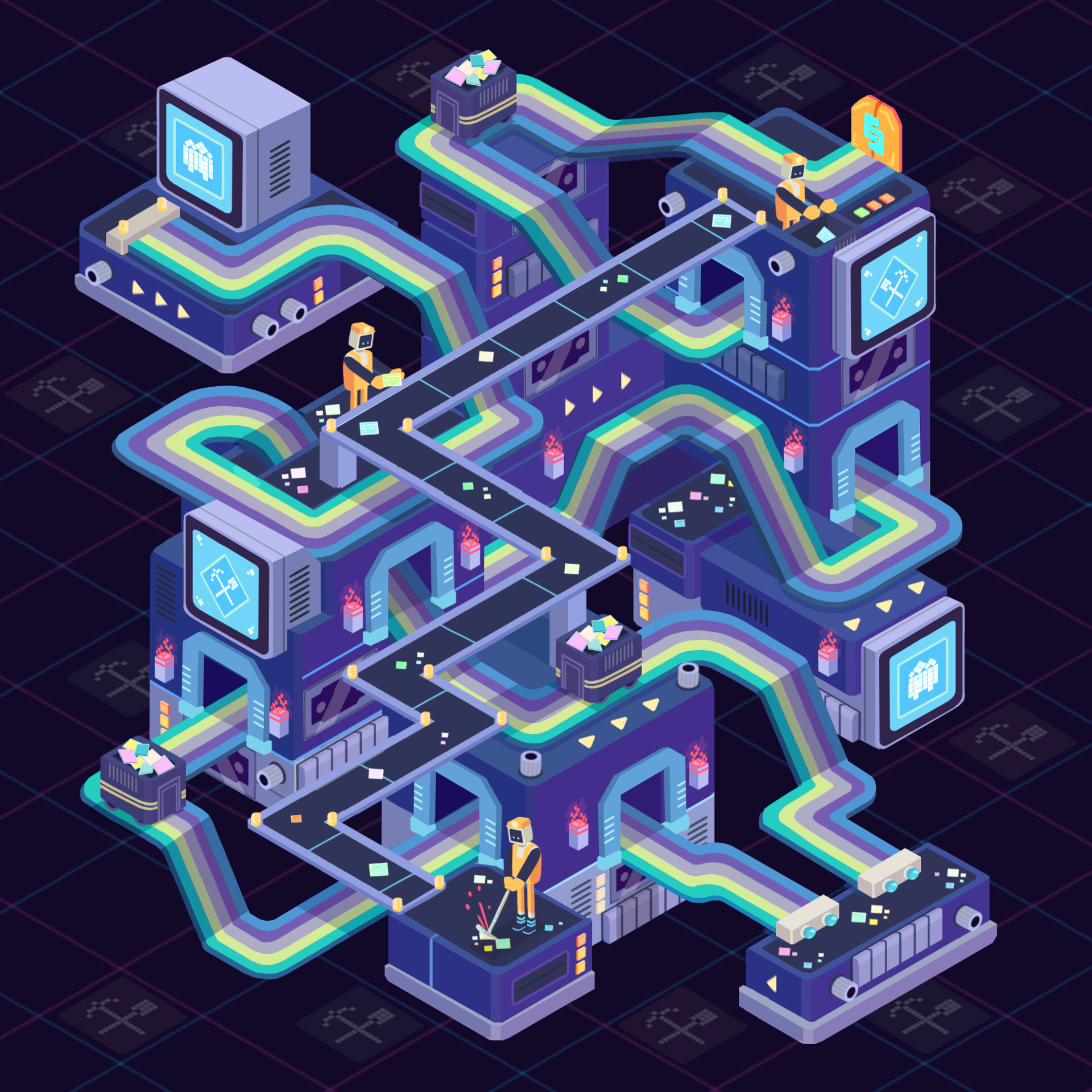 ArtStation - Retronic Microchip Mines
