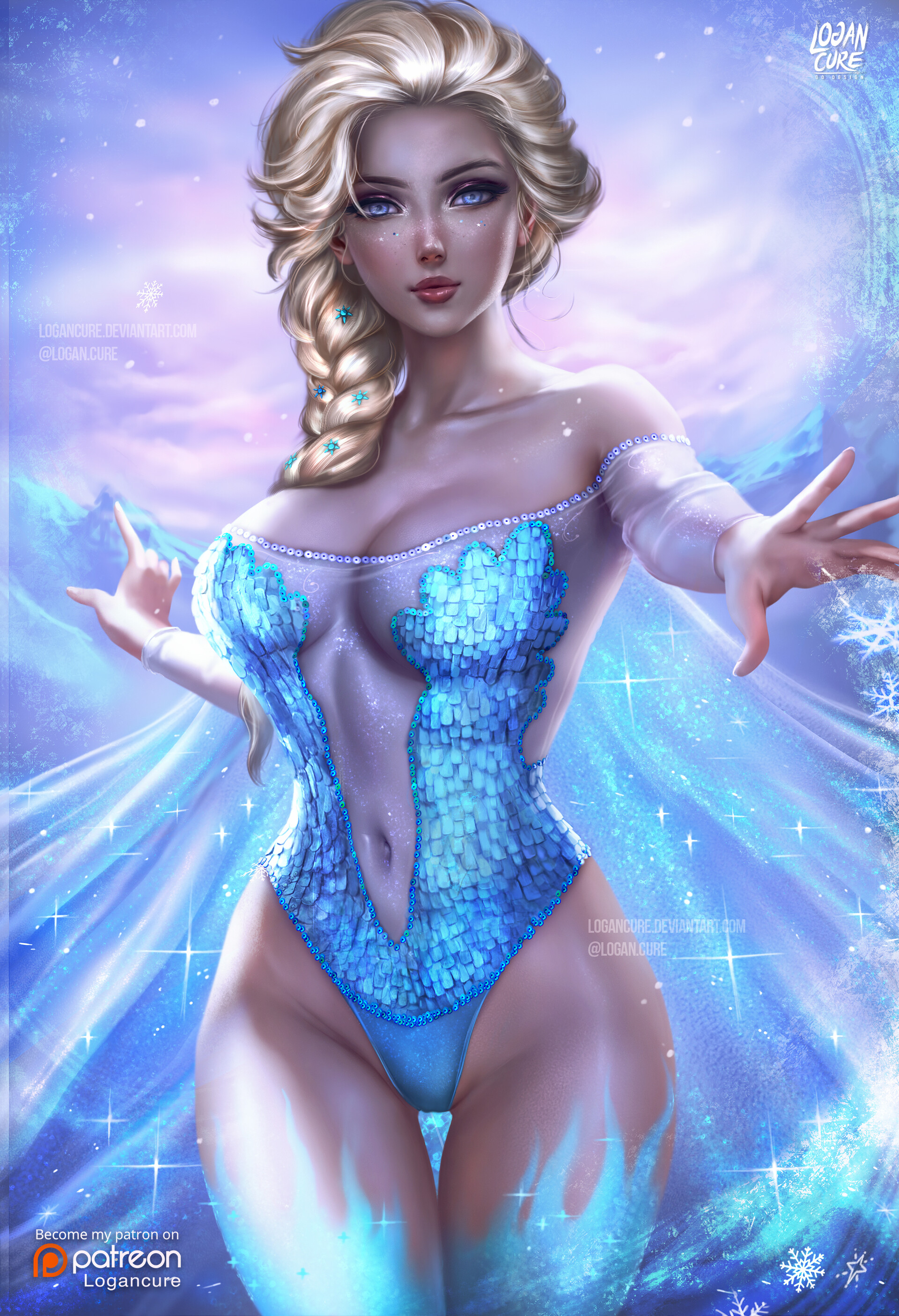 Lingerie Queen Elsa (Dandonfuga)[Frozen] : rule34