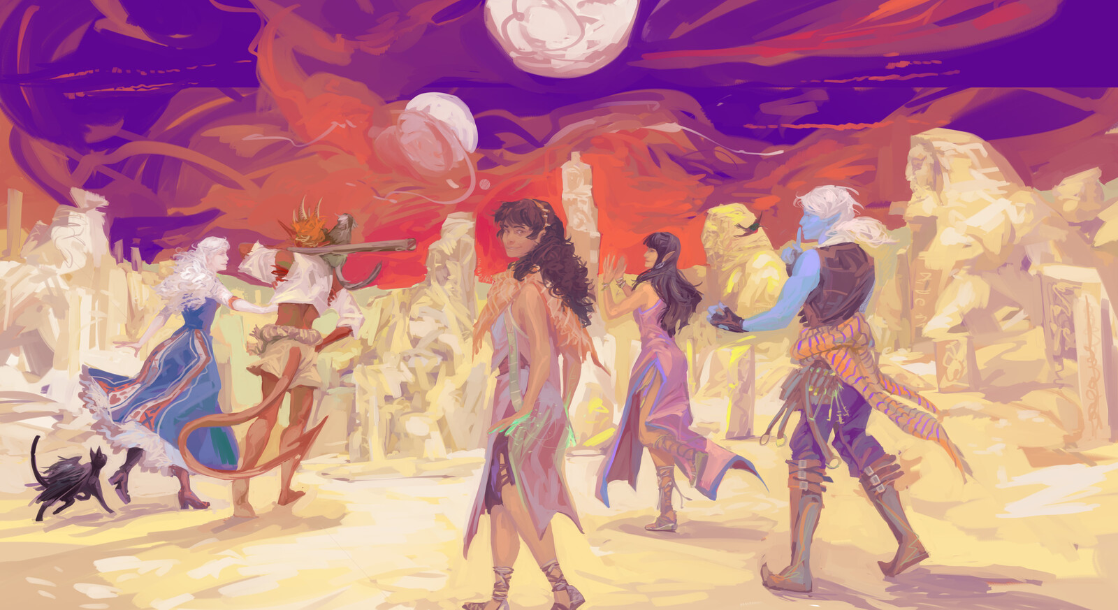 All the characters plus Lia (girl in the front) - gonikonata.tumblr.com