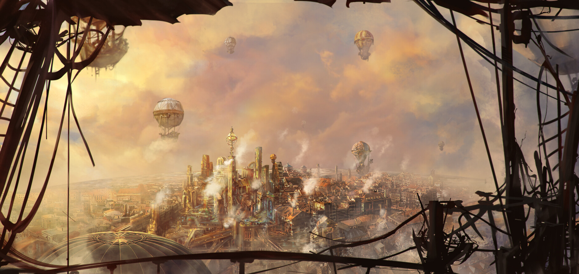 ArtStation - Fantasy steampunk city