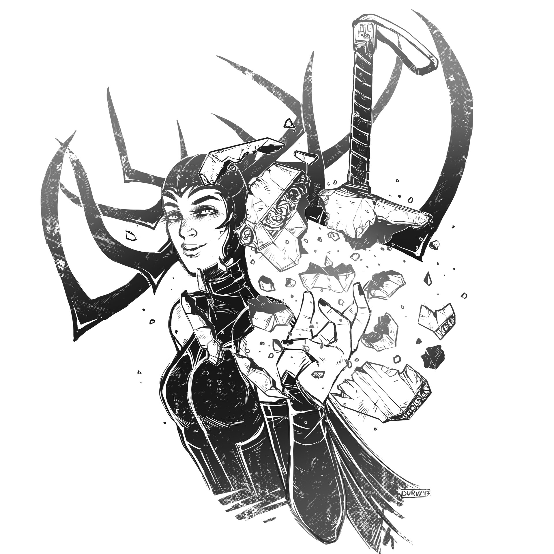 Artstation Hela Alessandra Duruy Hela marvel thor comics deusa morte avengers villains ragnarok sister loki fan cinematic universe comic tattoo anka khan. artstation