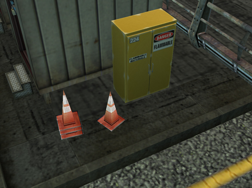 I modeled and textured the cone and cabinet assets for Marvel Ultimate Alliance 2 for the Nintendo Wii and PS2. © 2009 Marvel / Activision / nSpace