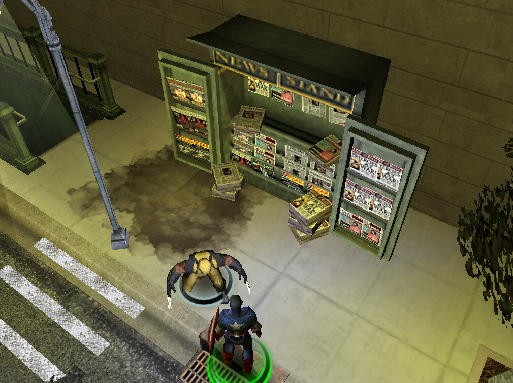 I modeled and textured this news stand asset for Marvel Ultimate Alliance 2 for the Nintendo Wii and PS2. © 2009 Marvel / Activision / nSpace
