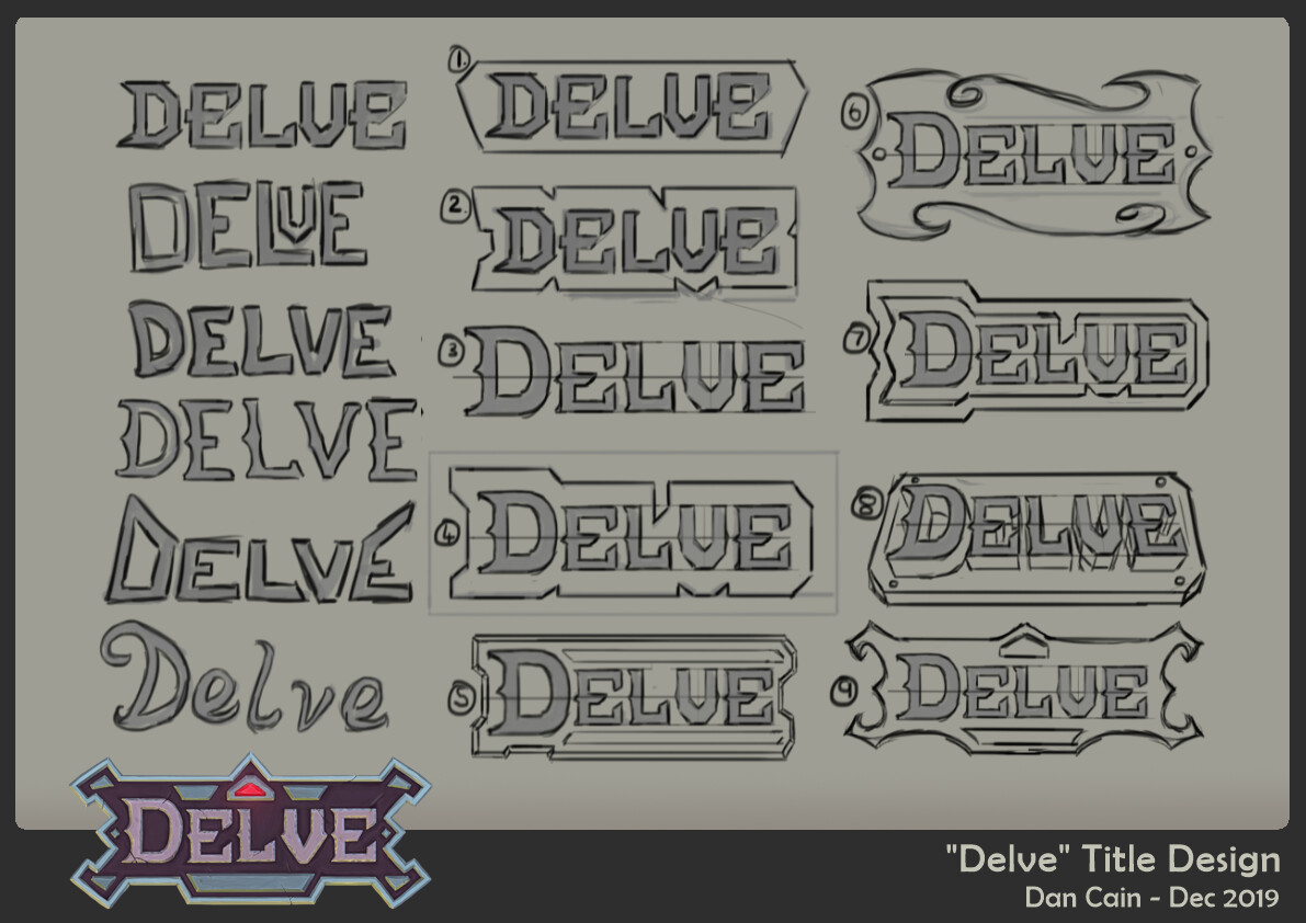 Artstation Delve Logo Design Daniel Cain