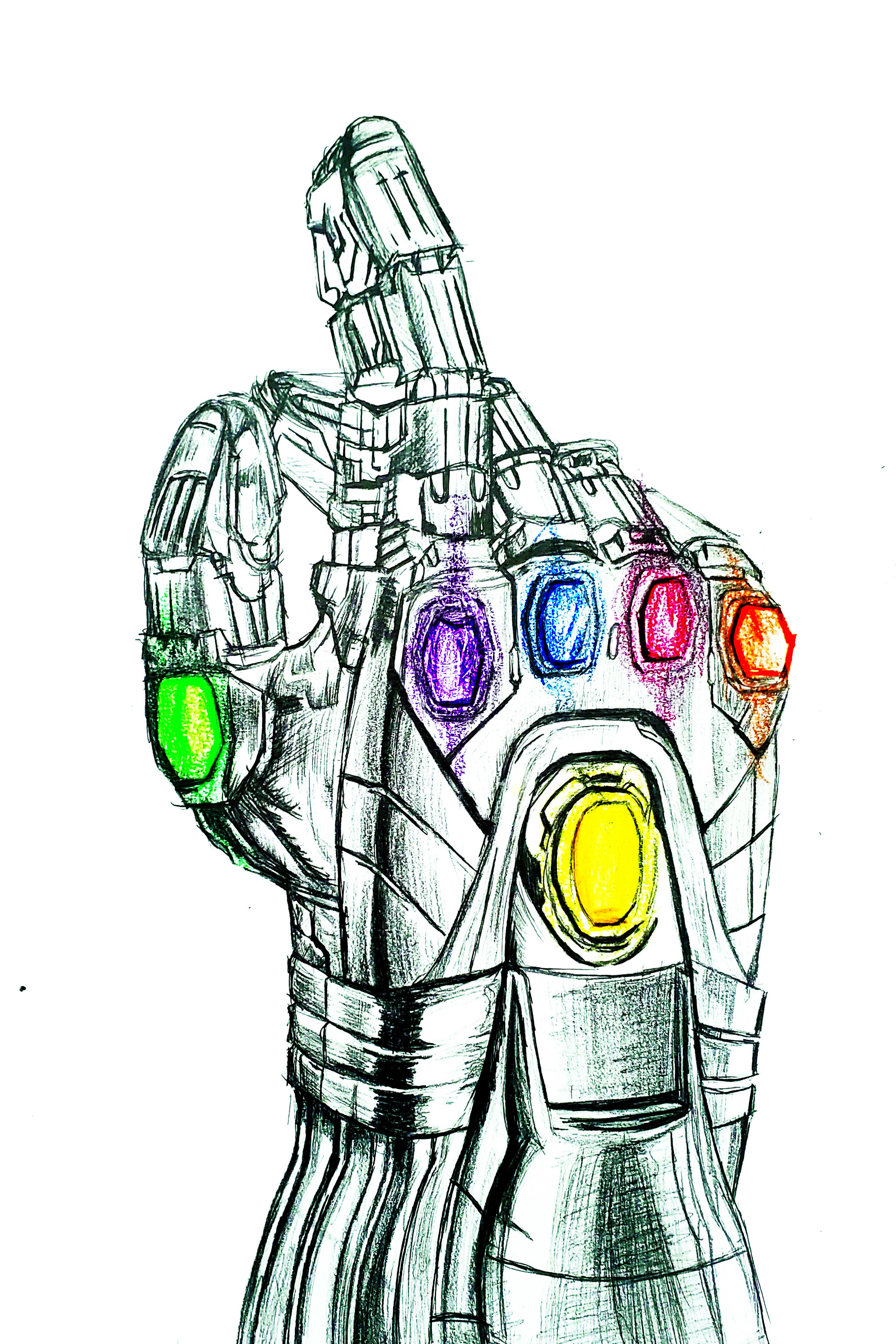 The rogue of Thanos when possessing the Infinity Gauntlet Coloring Pages -  Avengers Coloring Pages - Coloring Pages For Kids And Adults
