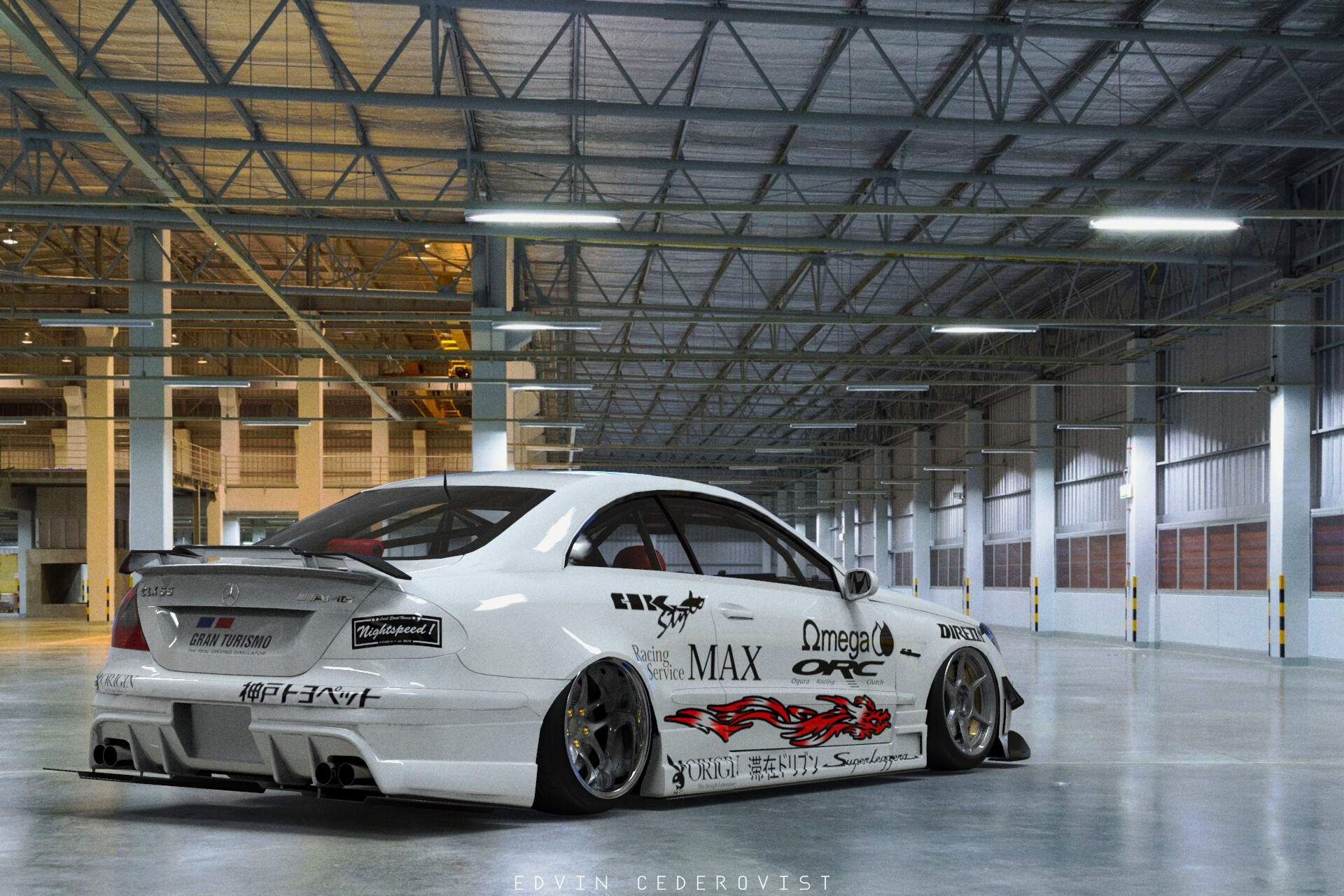 ArtStation - Mercedes CLK55