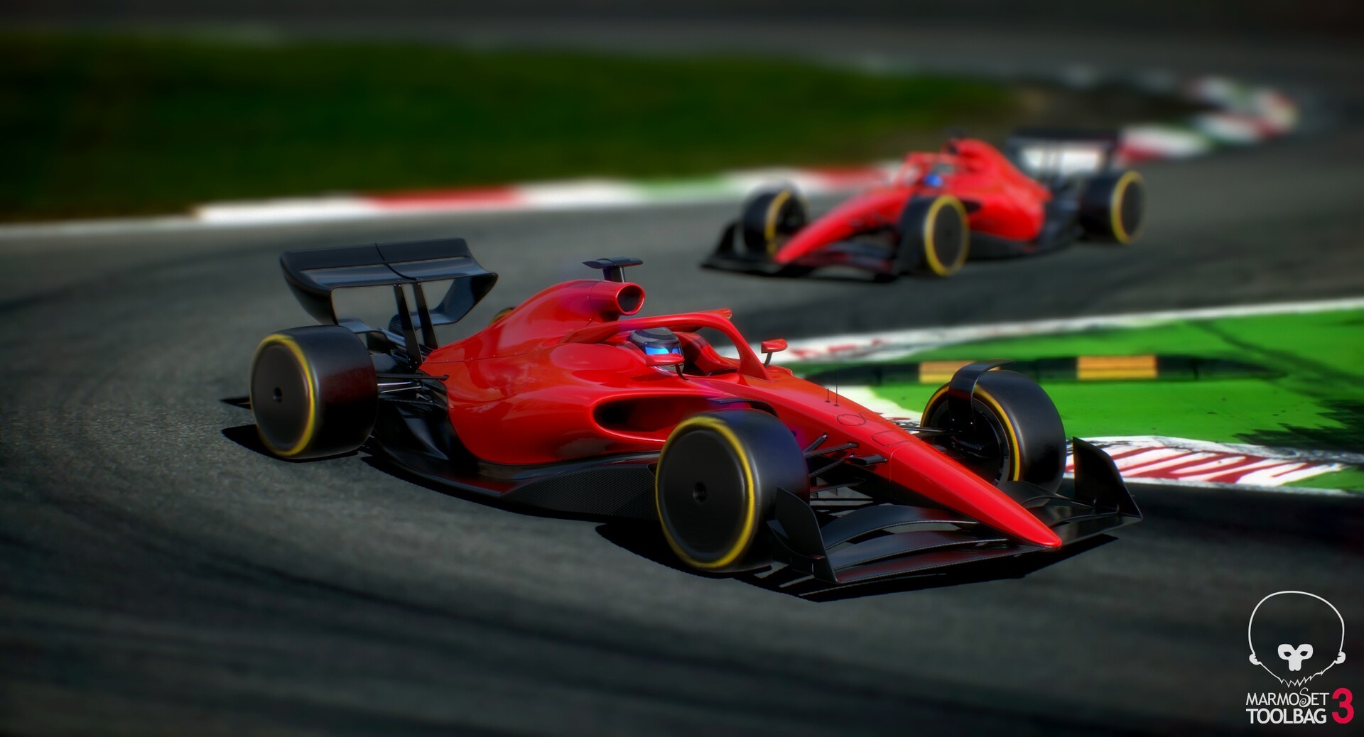 ArtStation - Formula 1 Red Car 2021 F1 race car 3D mode