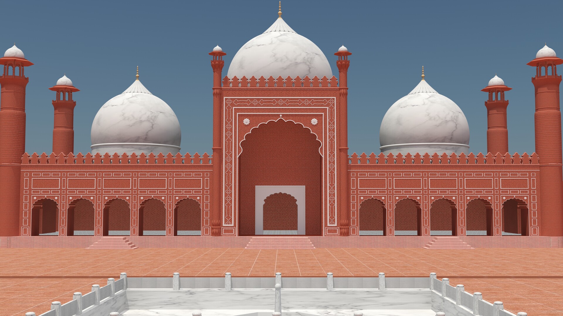 Rizwan Umer 3d Badshahi Mosque Modeling And Texturing