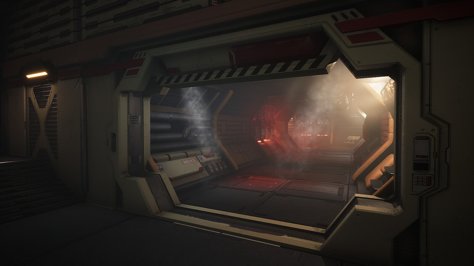 Corridor from the Hangar view.