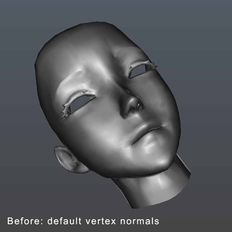Adjusting the default normals by projecting a simpler, smoother form onto it. A small detail that made a pretty big difference.