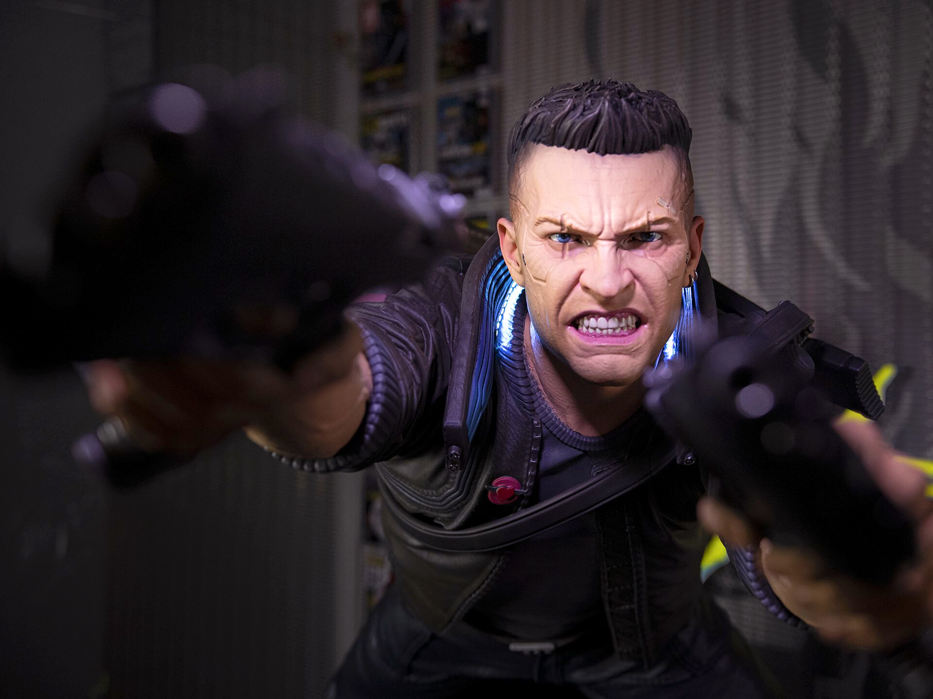Matt Cexwish Cyberpunk 2077 V Vs Arasaka Agent Cd Projekt Red Lobby Statue