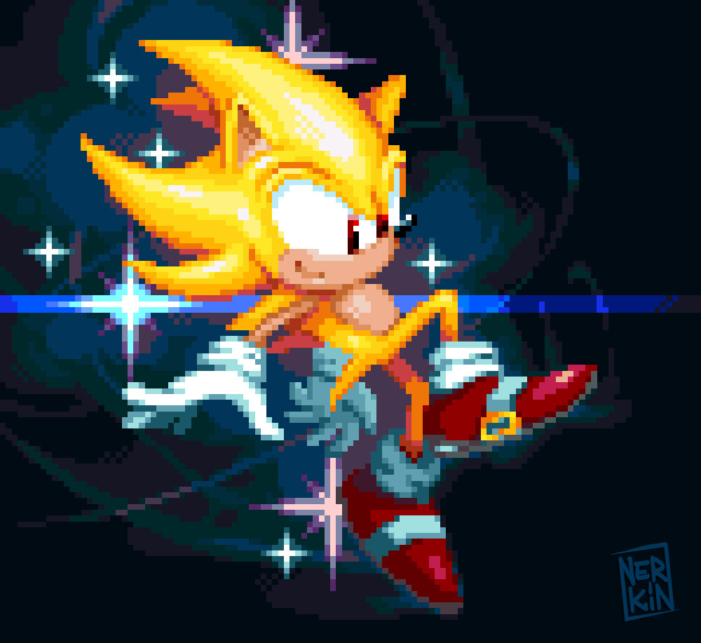 ArtStation - 2021 Art: #51 - Super Sonic!