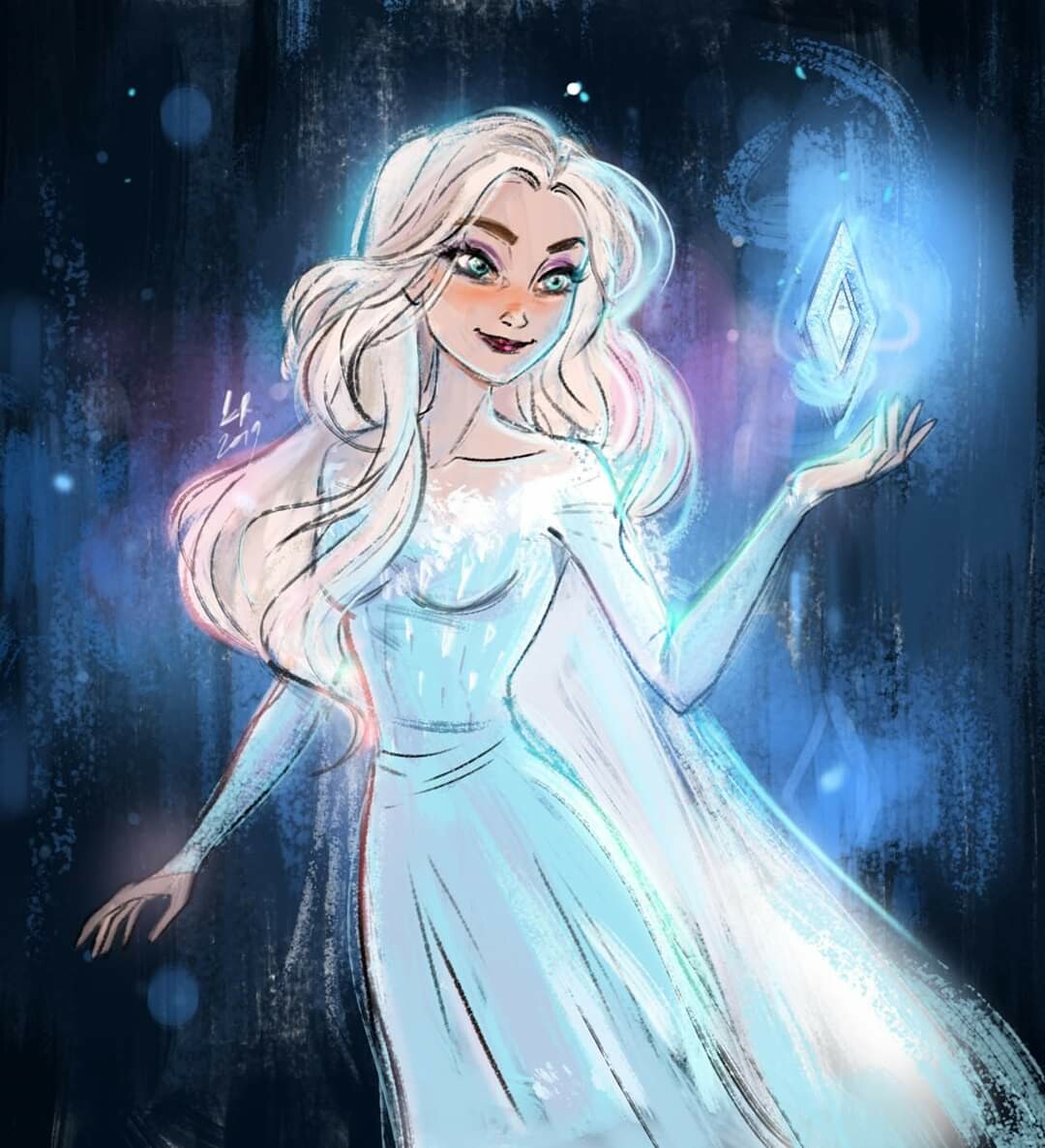 Hannah Alexander Artwork on Twitter Elsa Frozen2 I couldnt resist  drawing her hair down shes such a boss httpstcoujoGjyEsA7  Twitter