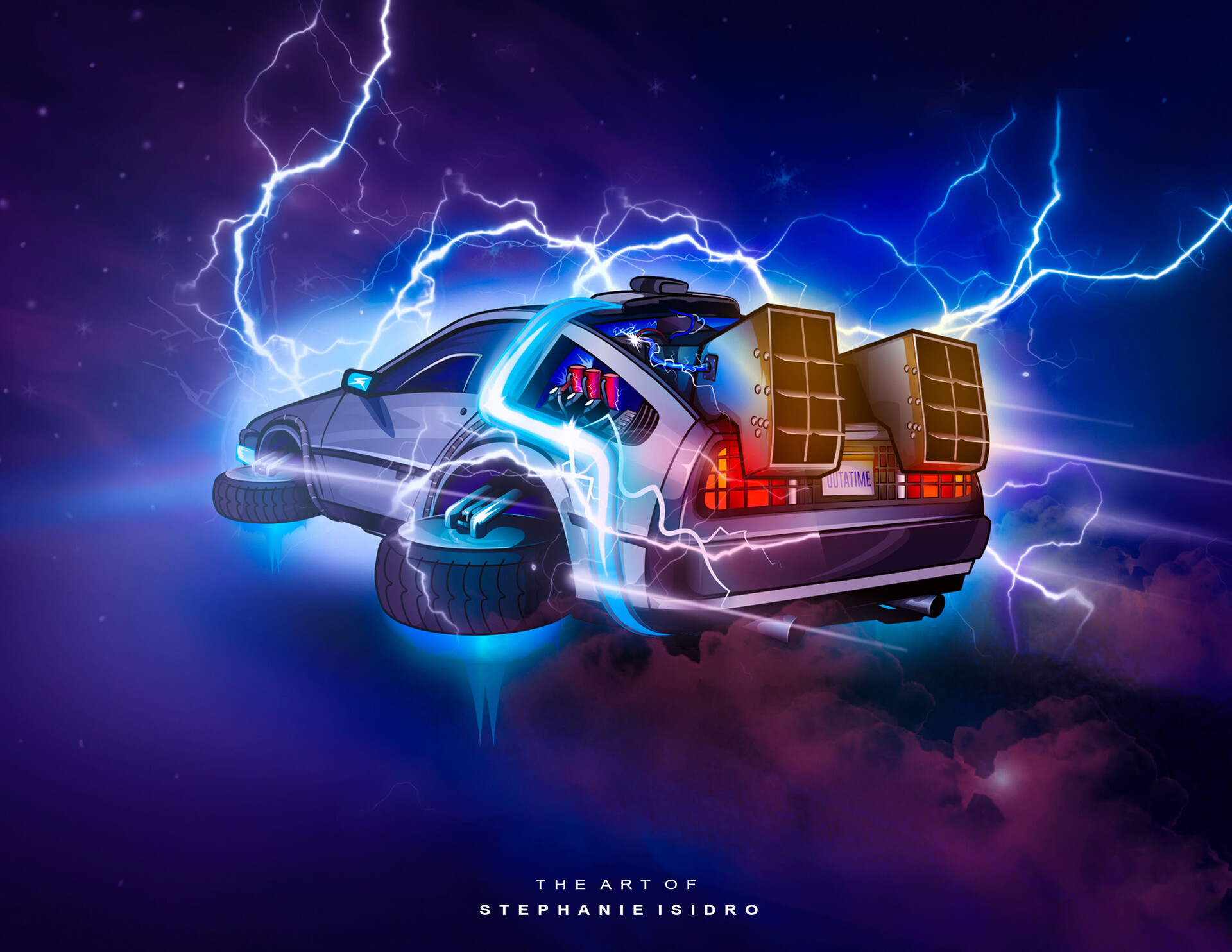 Artstation Back To The Future Delorean Chibicar By Stephanie
