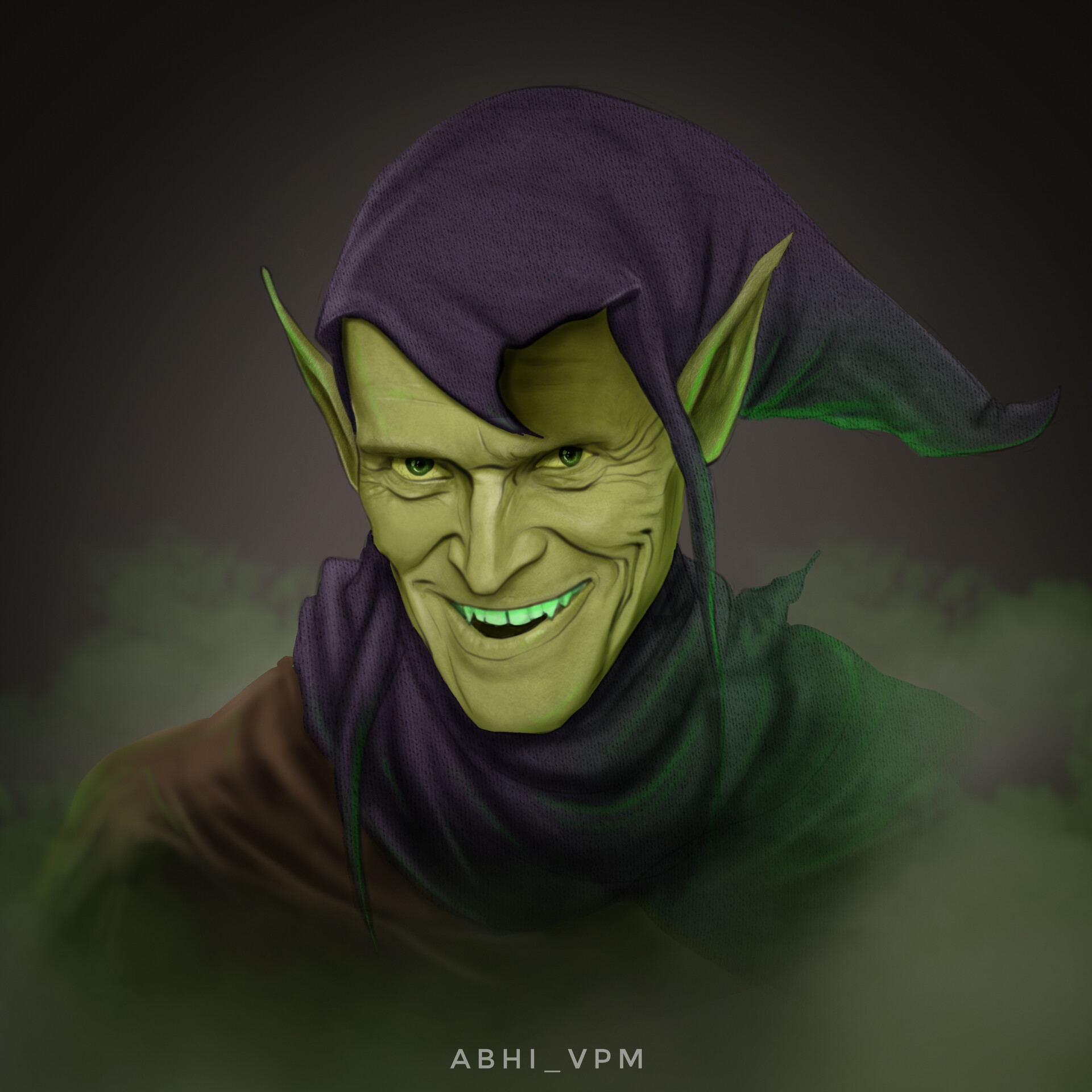 Willem Dafoe green goblin, comic accurate.