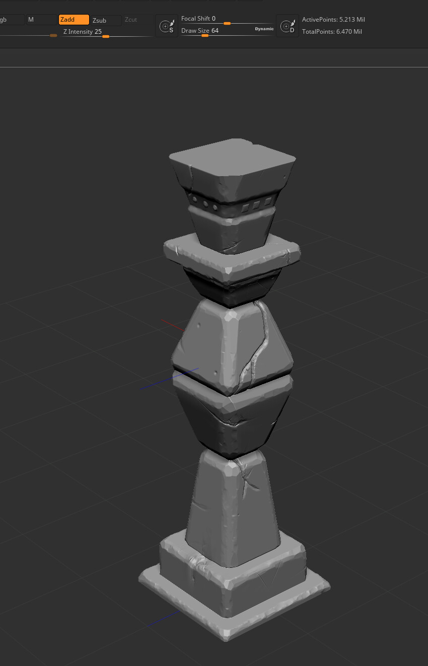ZBrush, almost 10 millions vertices