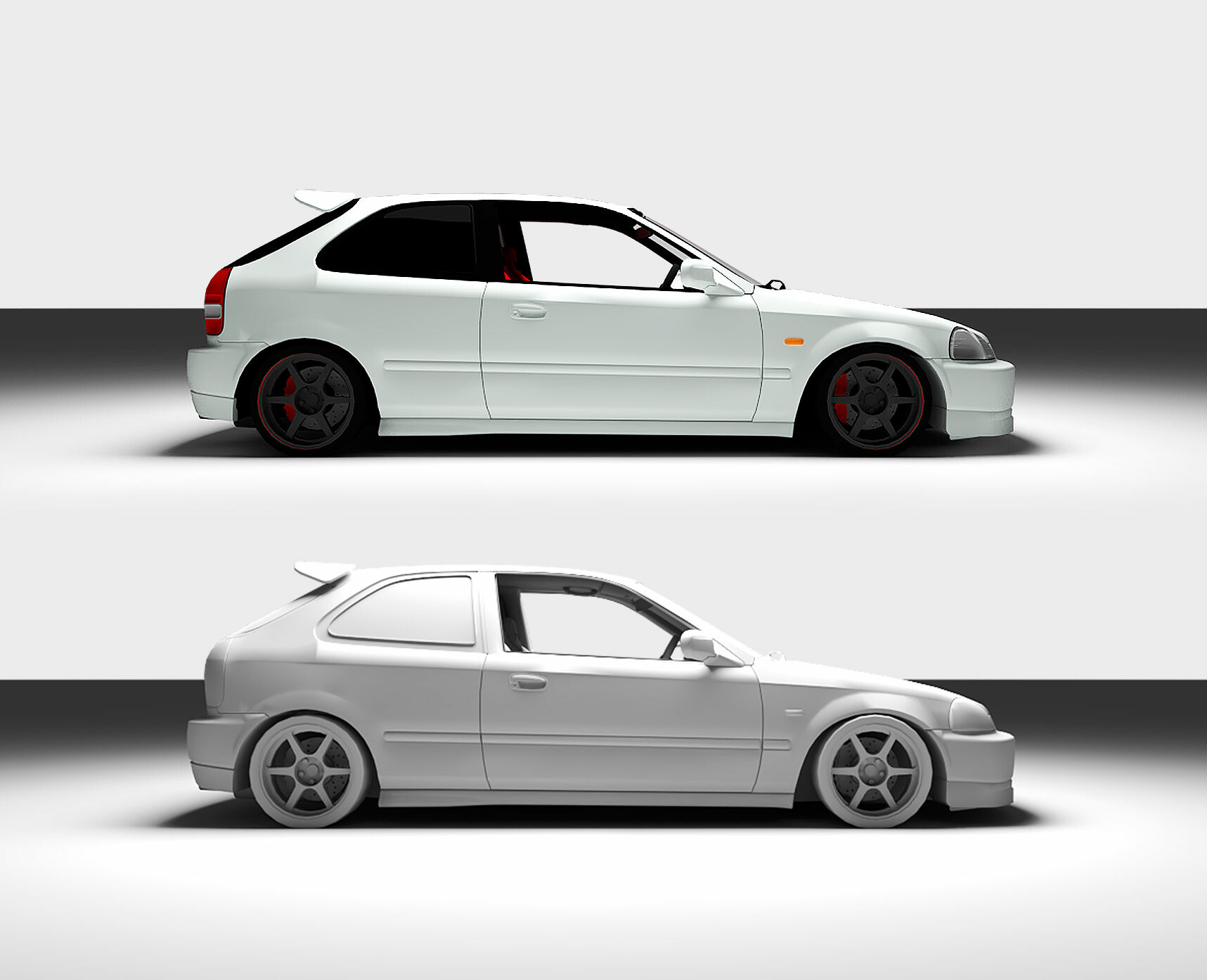 Artstation Honda Civic Type R Ek9 3d By Shiudi Deguchi Shiudi