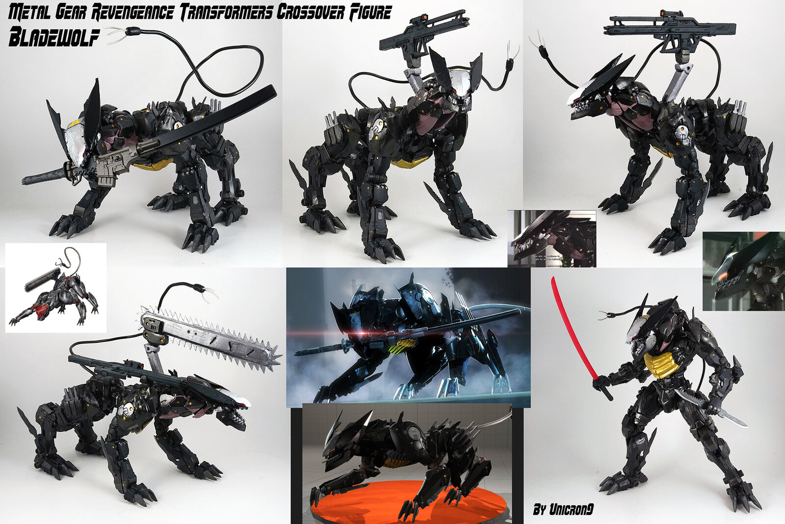 Artstation Transforming Metal Gear Revengeance Bladewolf Custom Figure Tj Wilferd