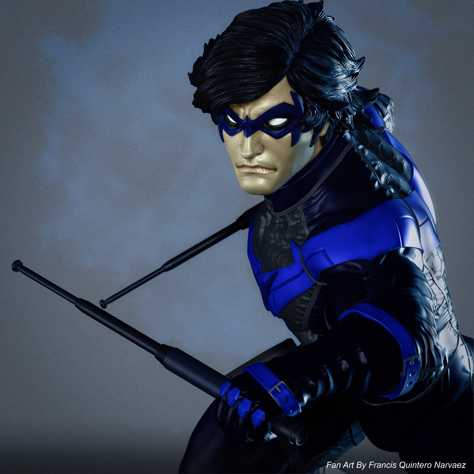 nightwing sculpture