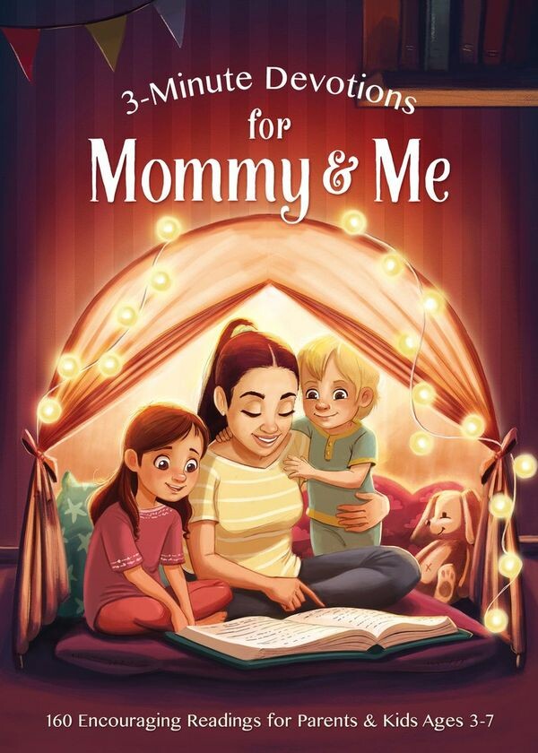 3 Minute Devotions for Mommy and Me
Author: Stacey Thureen
Illustrator:  Eva Morales
Publisher: Barbour Books publishers (2019)
Languaje: English
ISBN-10: 1683229487
ISBN-13: 978-1683229483