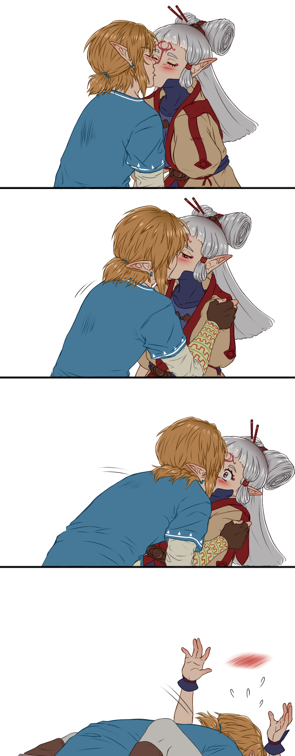 Zelda Breath Of The Wild Paya x Link - Kiss.