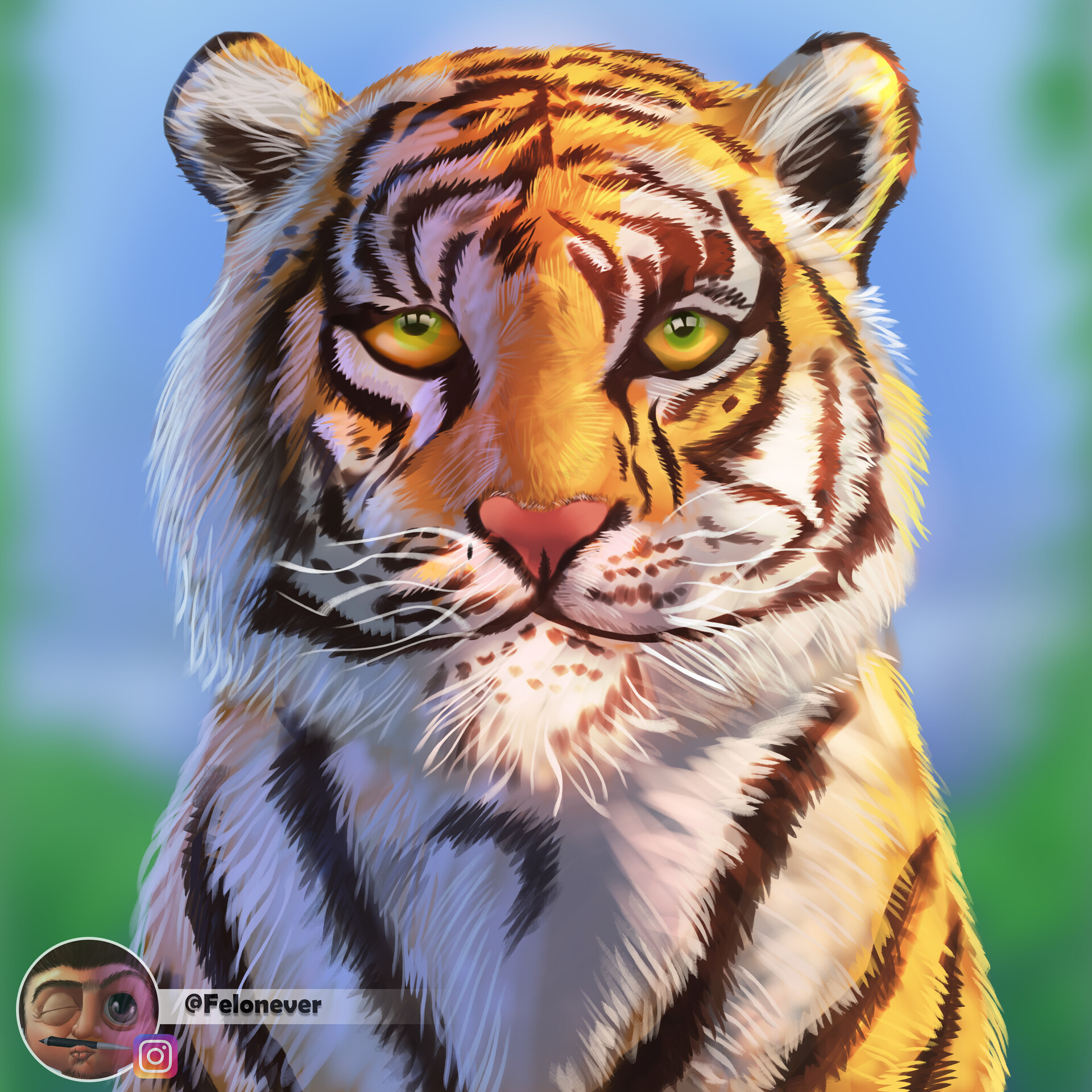 ArtStation - Happy Tiger