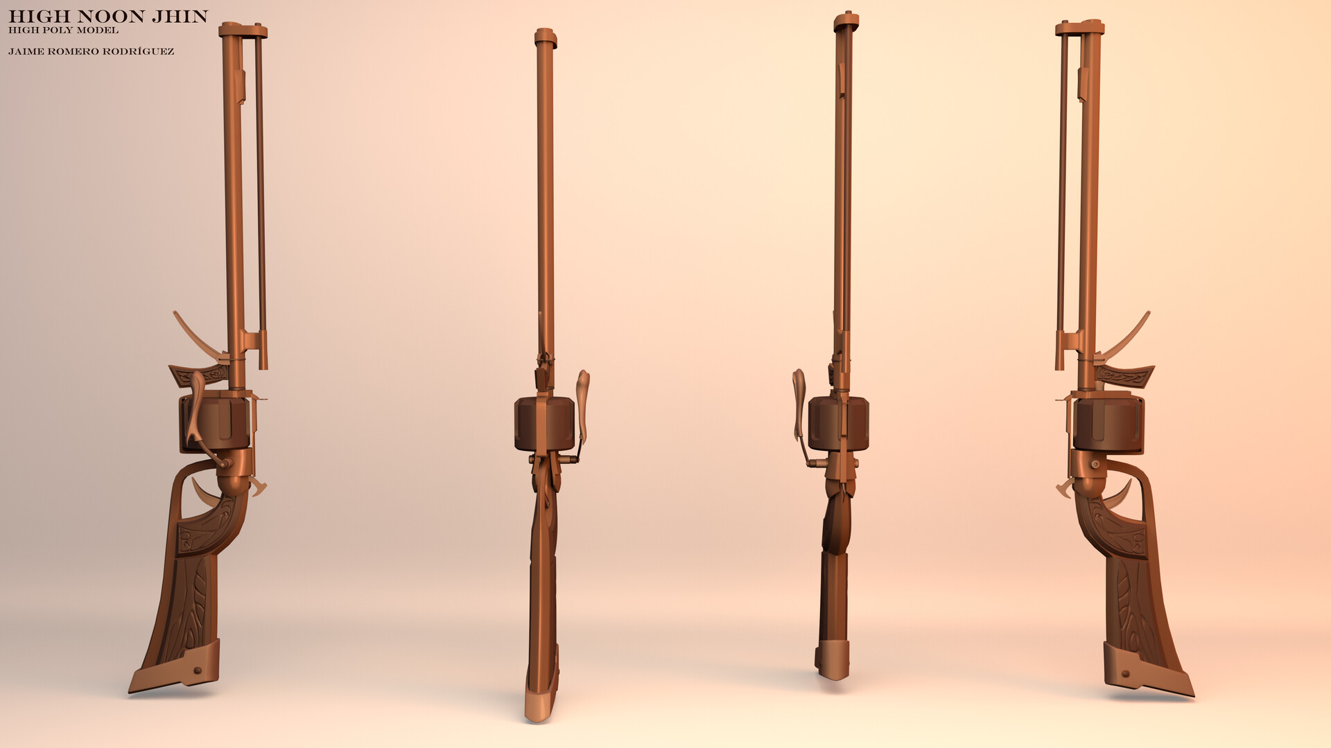 high noon jhin high poly jaime romero