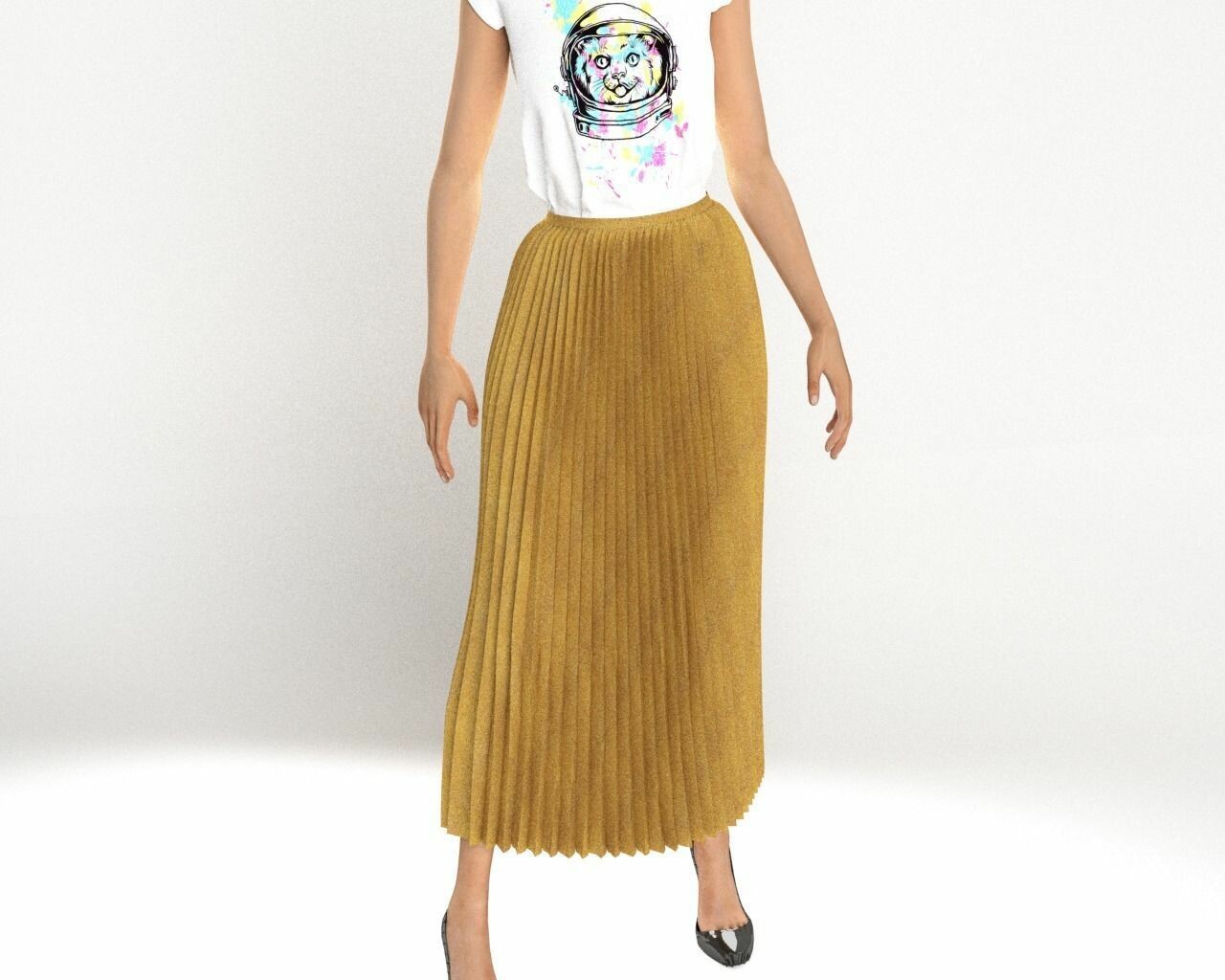 Artstation Stylish Designer Women Accordion Skirt Swati Sharma