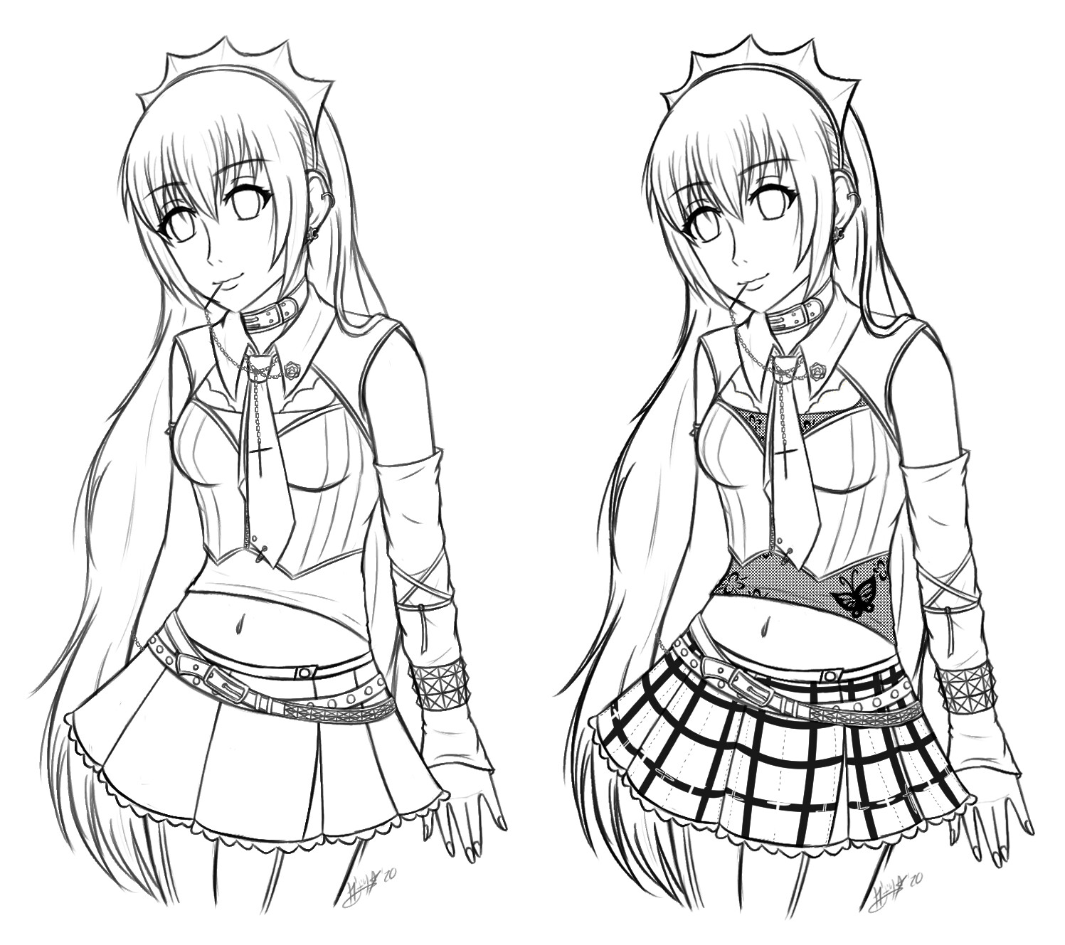 ArtStation - Anime Goth Girl Redraw (meme)