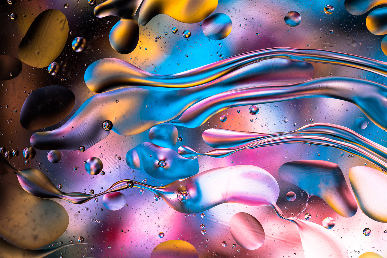 Artstation Abstract Colorful Liquid Water Splash And Bubbles
