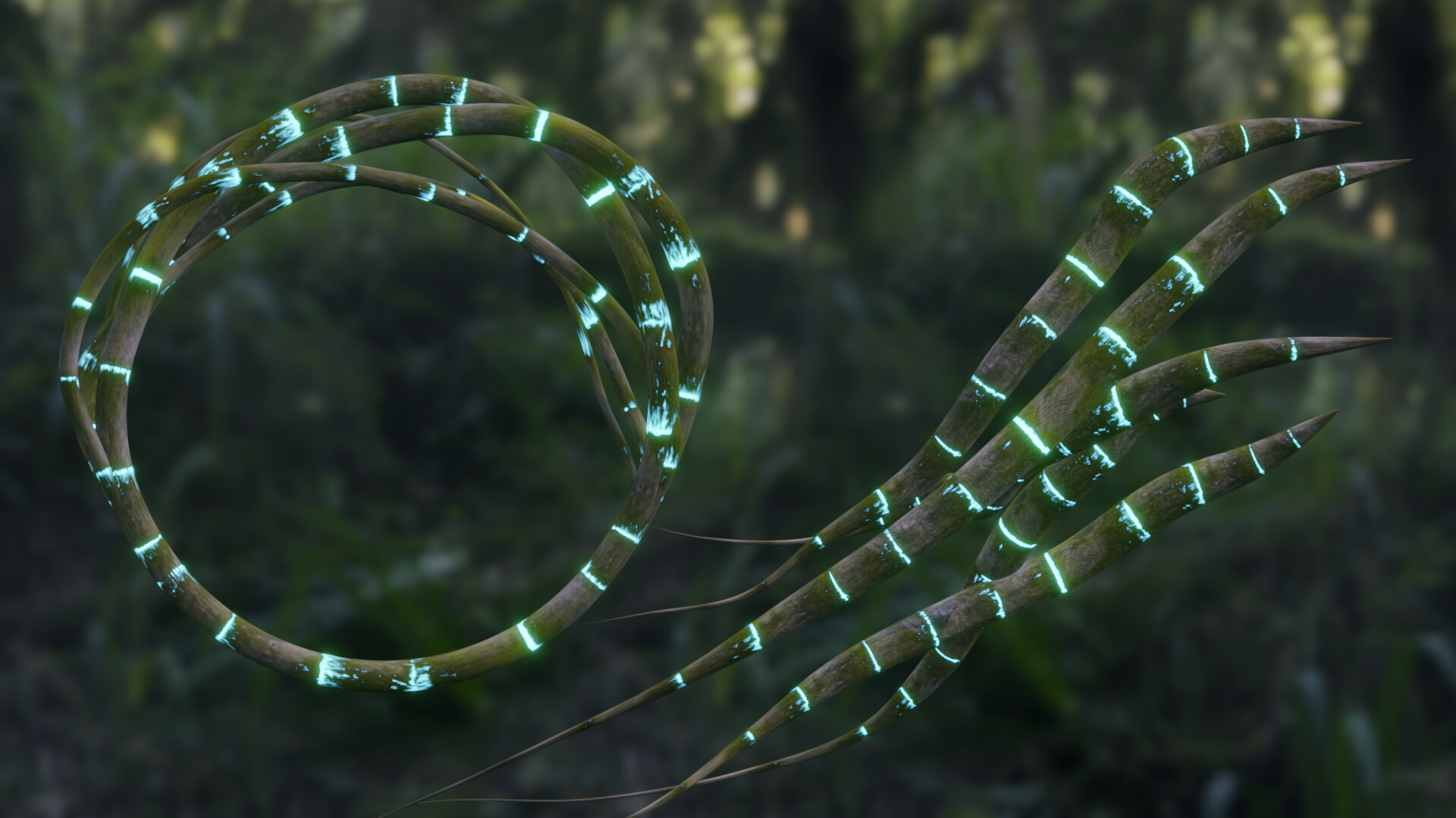 Artstation Floating Splines With Animation Nodes In Blender
