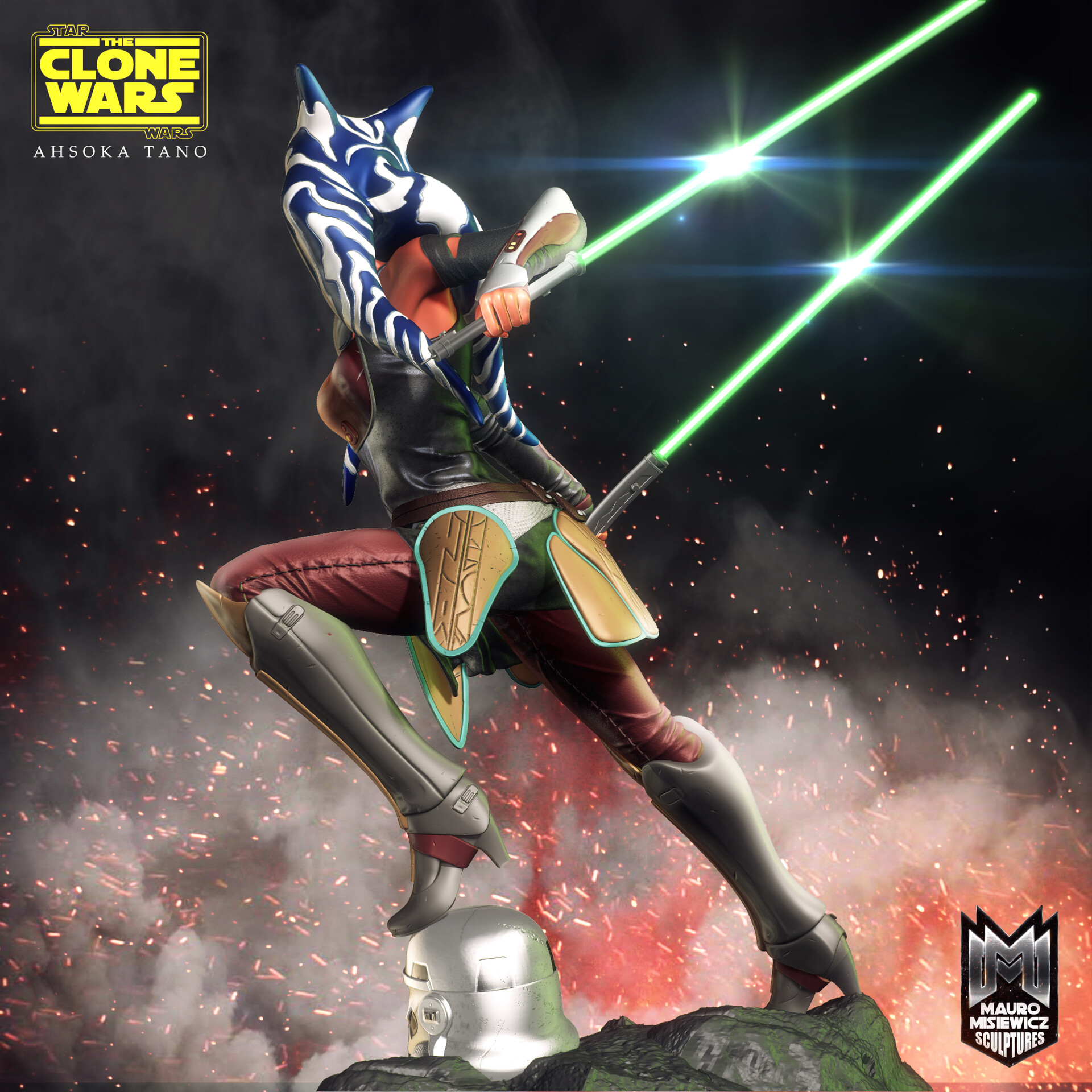 Mauro Misiewicz Ahsoka Tano 3d Printabe Fan Art Figure