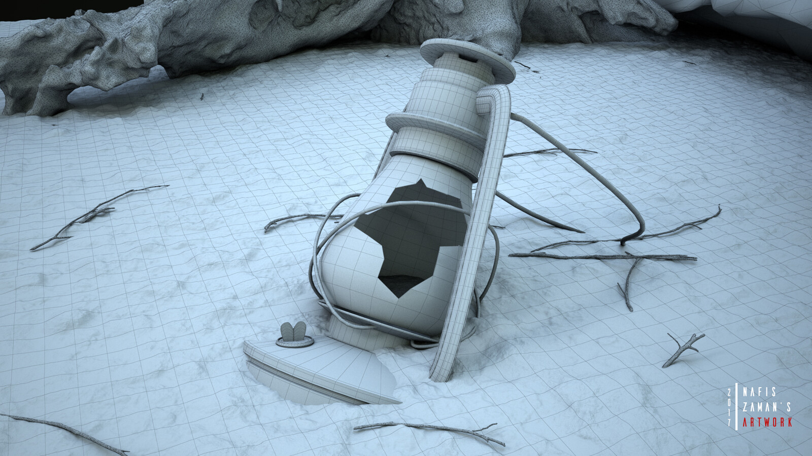 Wireframe &amp; AO