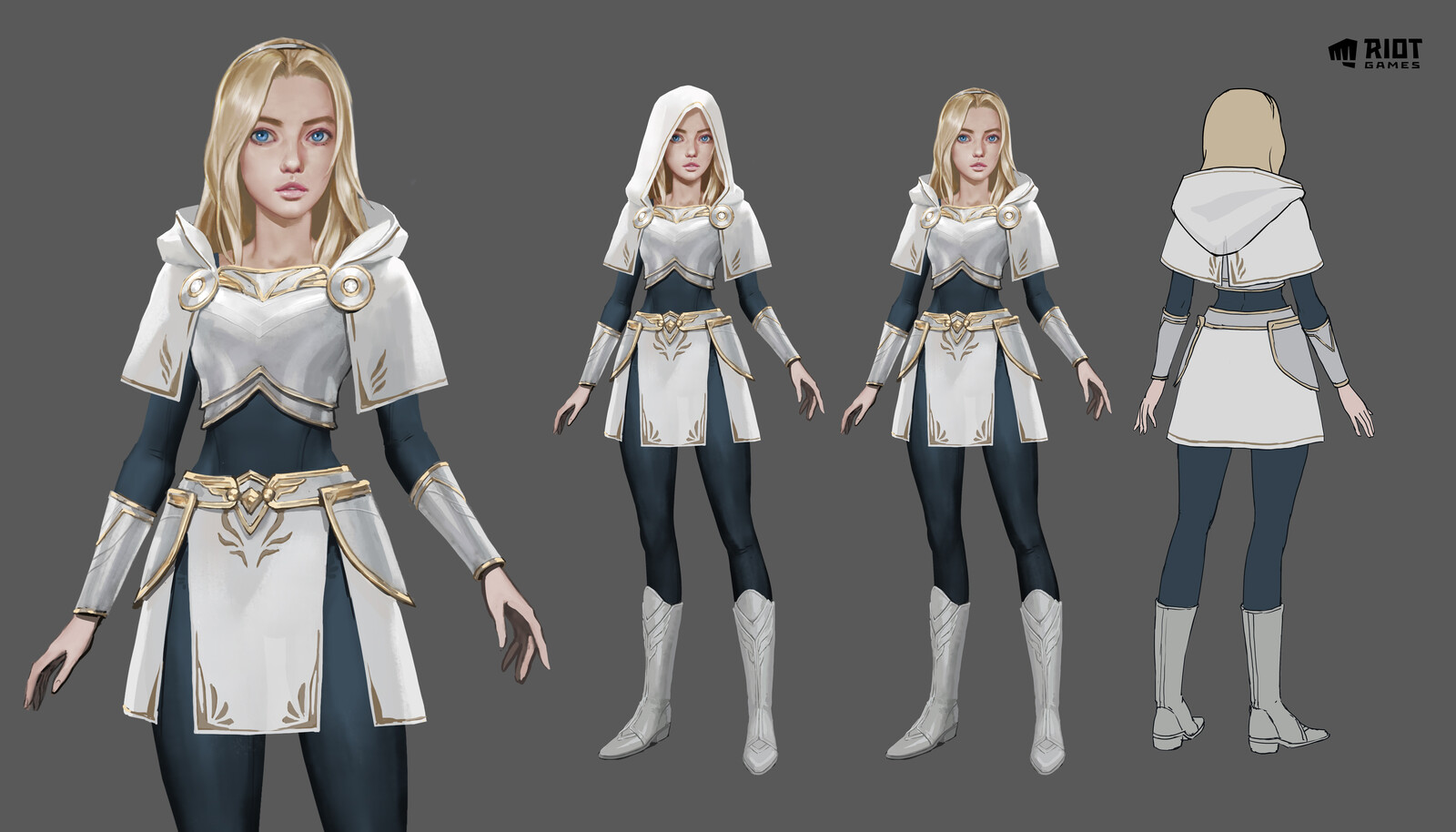 Here is the final concept we landed on for Lux's look.  We incorporated the hood and updated the armor and clothing a bit.