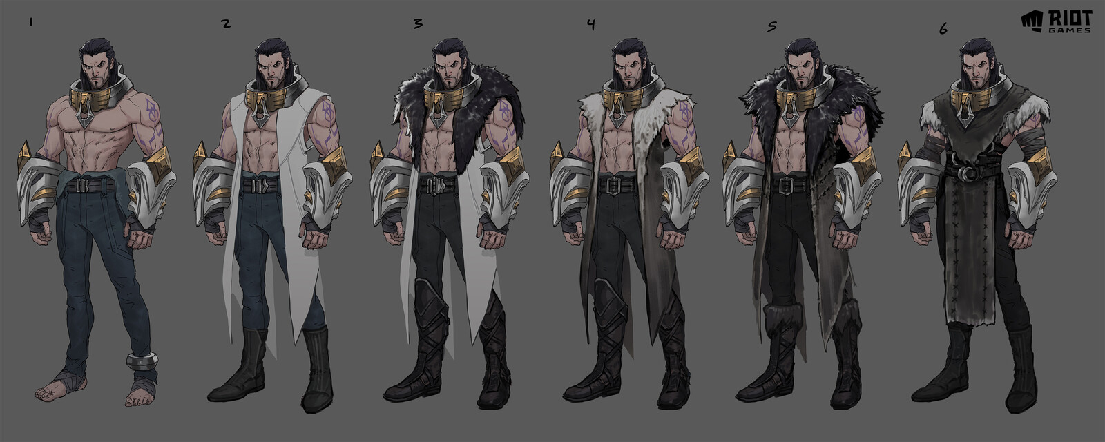 Concept exploration for Sylas.  We wanted to put shirt and shoes on him since he'd be in the snow.  He's super warm now.
