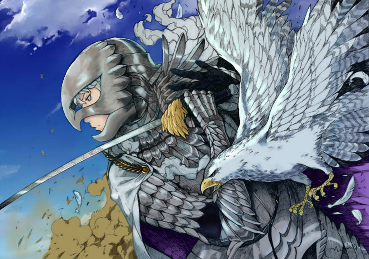 Griffith from <b>Berserk</b> lineart by MarinaPRIV, colors by Uriel Fuentes.