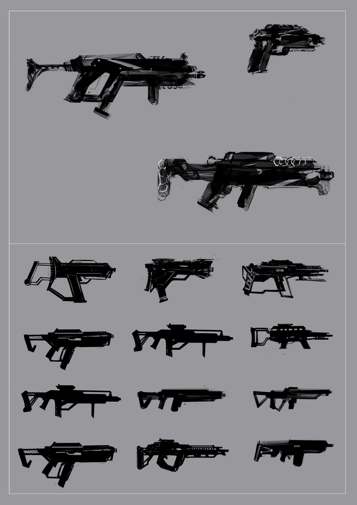 Ayush Dubey - futuristic weapons thumbnails